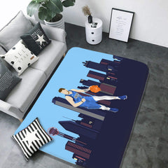 Dallas Basketball Mavericks Carpet Living Room Bedroom Mats Kitchen Bathroom Rugs