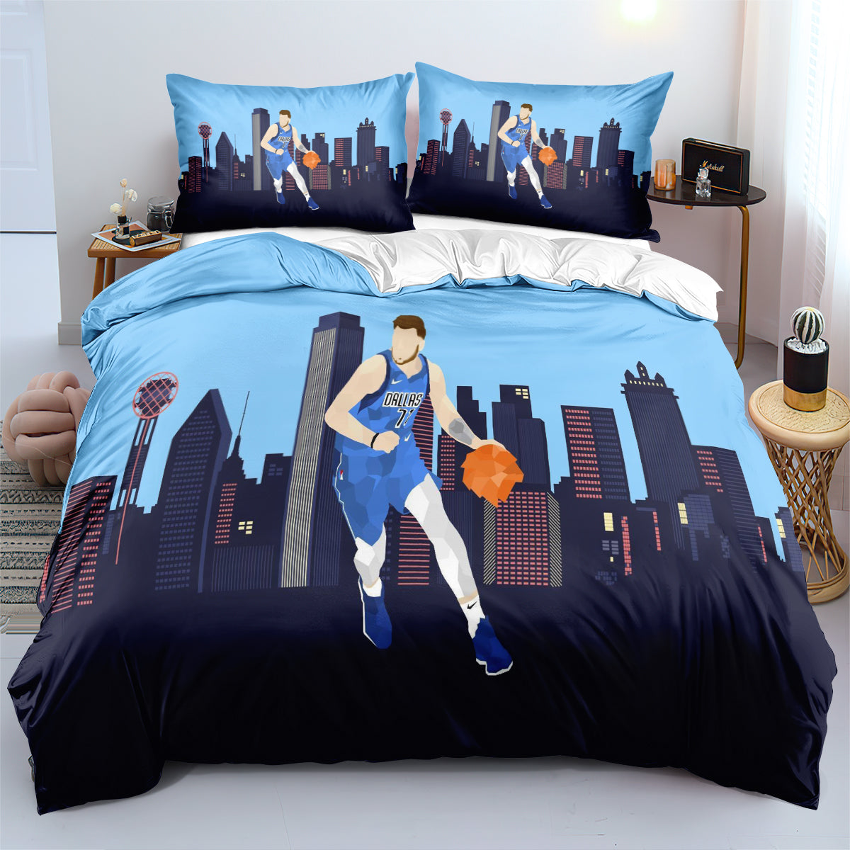 Dallas Basketball Mavericks Bedding Set Quilt Cover Without Filler