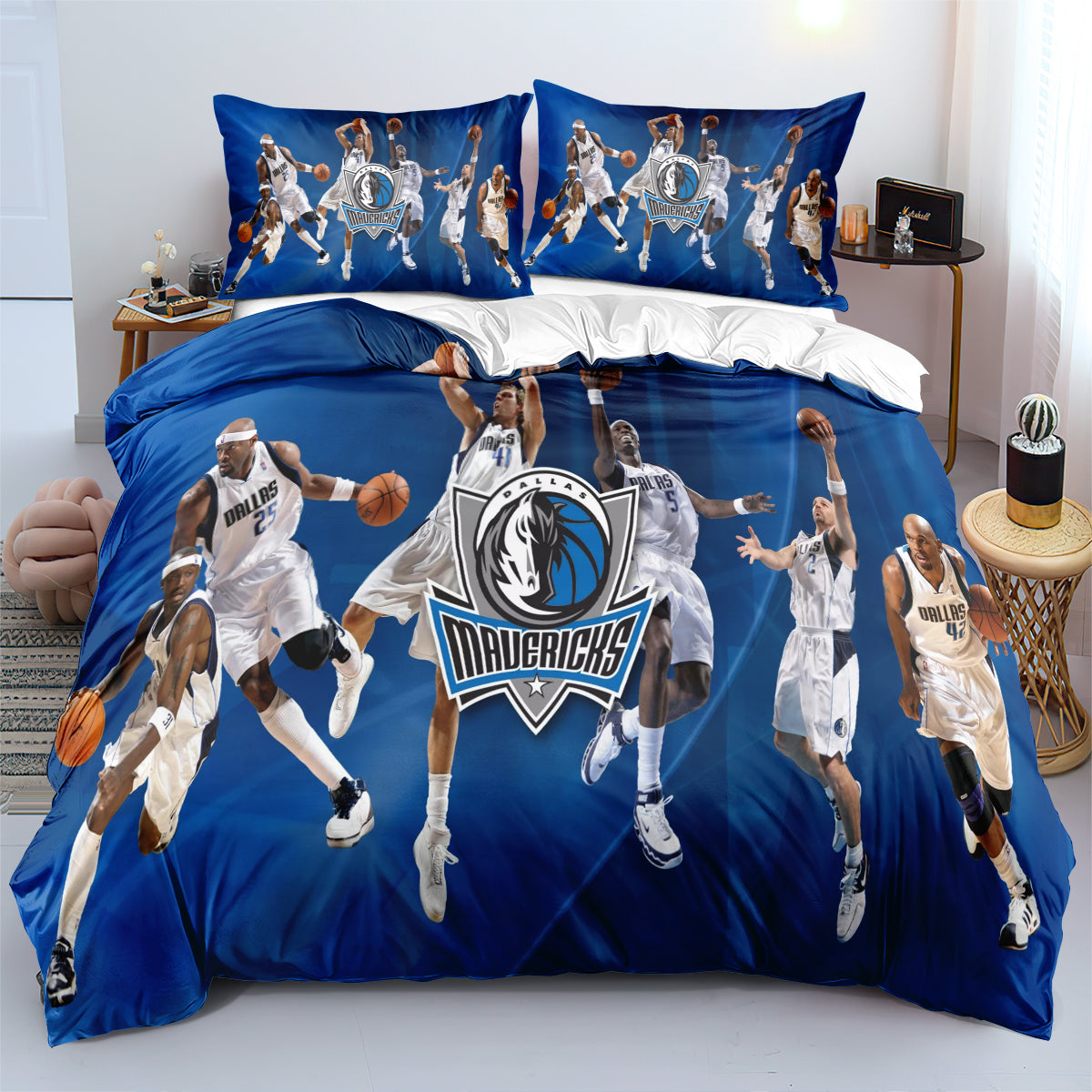 Dallas Basketball Mavericks Bedding Set Quilt Cover Without Filler