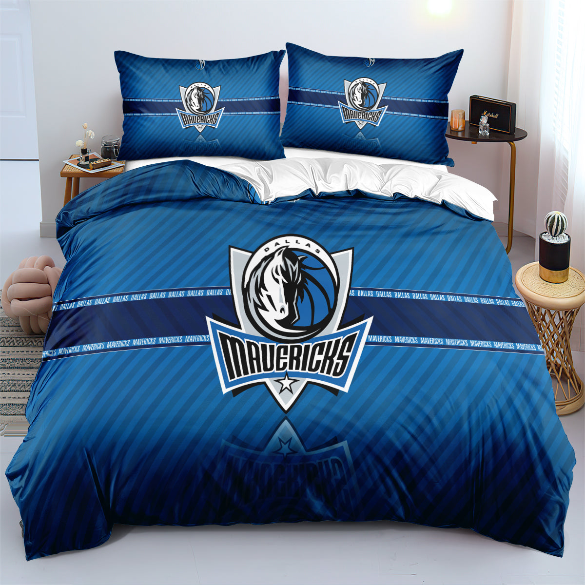 Dallas Basketball Mavericks Bedding Set Quilt Cover Without Filler