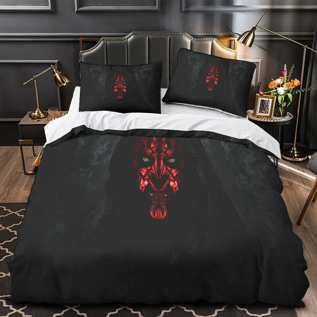 Darth Maul Duvet Cover Quilt Case Pillowcase Bedding Set Without Filler