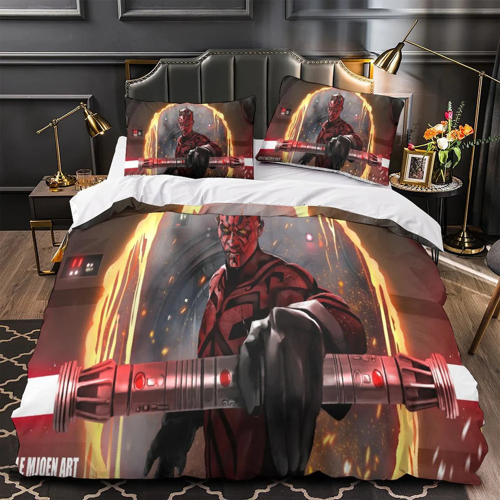 Darth Maul Duvet Cover Quilt Case Pillowcase Bedding Set Without Filler