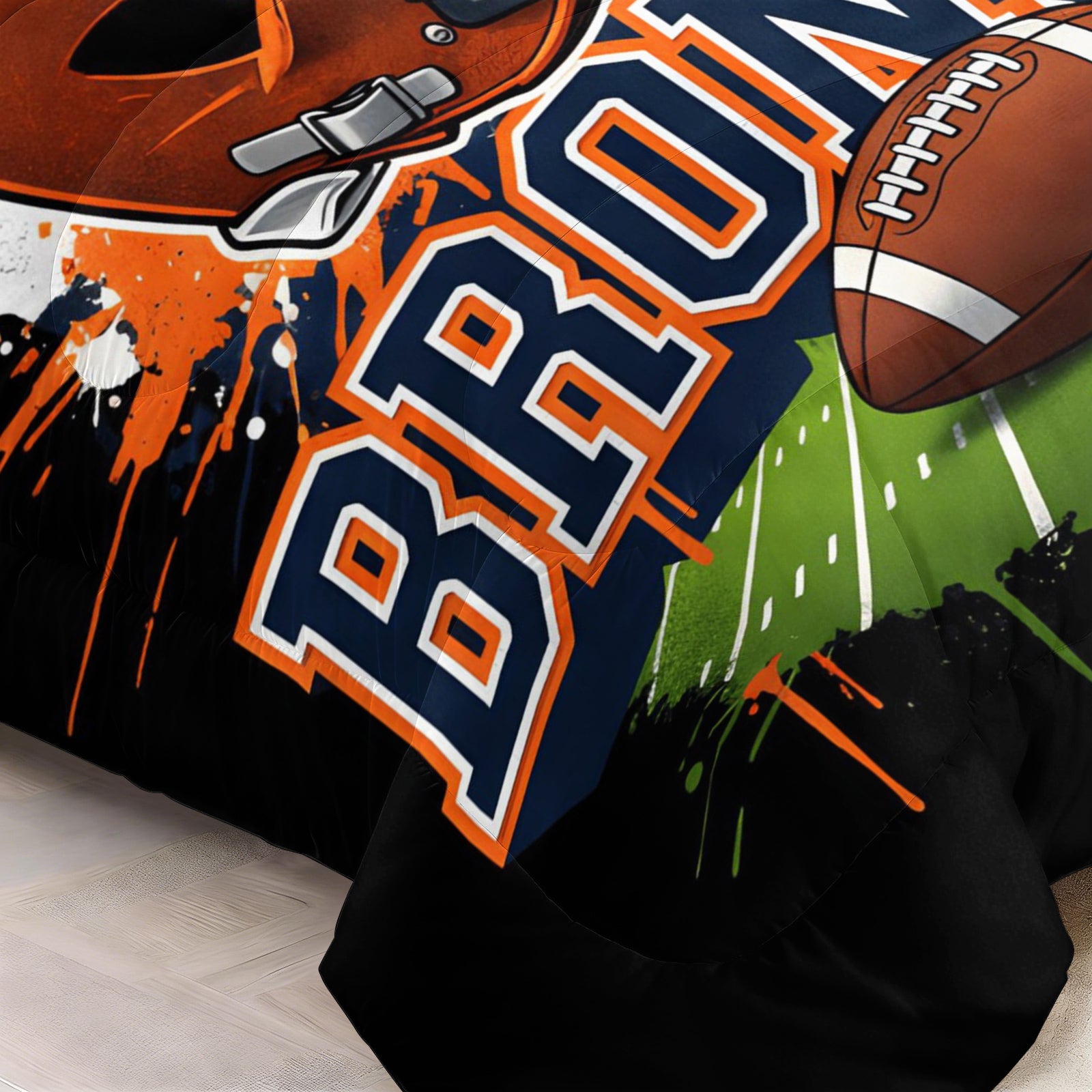 Denver Broncos Comforter Pillowcase Sets Blanket All Season Reversible Quilted Duvet
