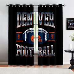 Denver Broncos Blackout Curtains Drapes For Window Treatment Set