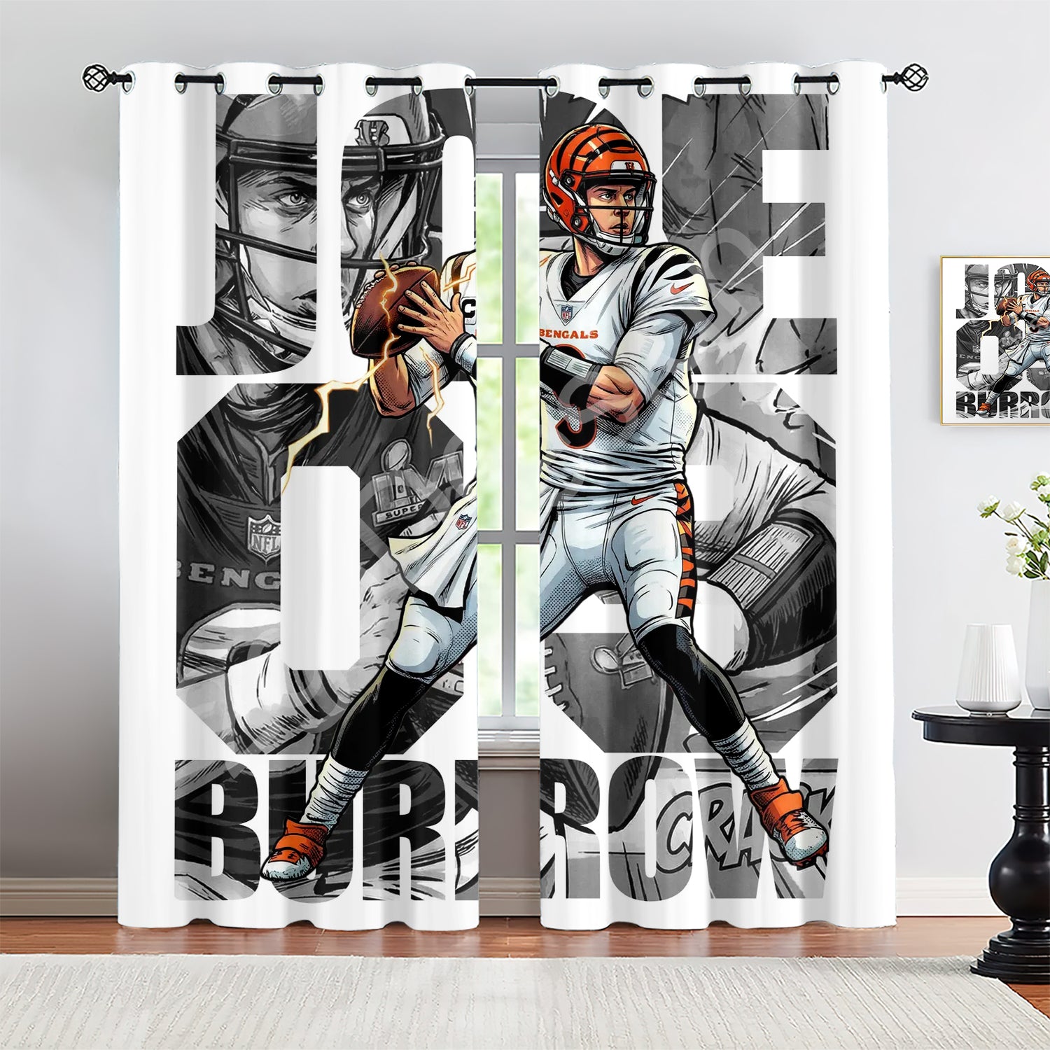 Denver Broncos Blackout Curtains Drapes For Window Treatment Set