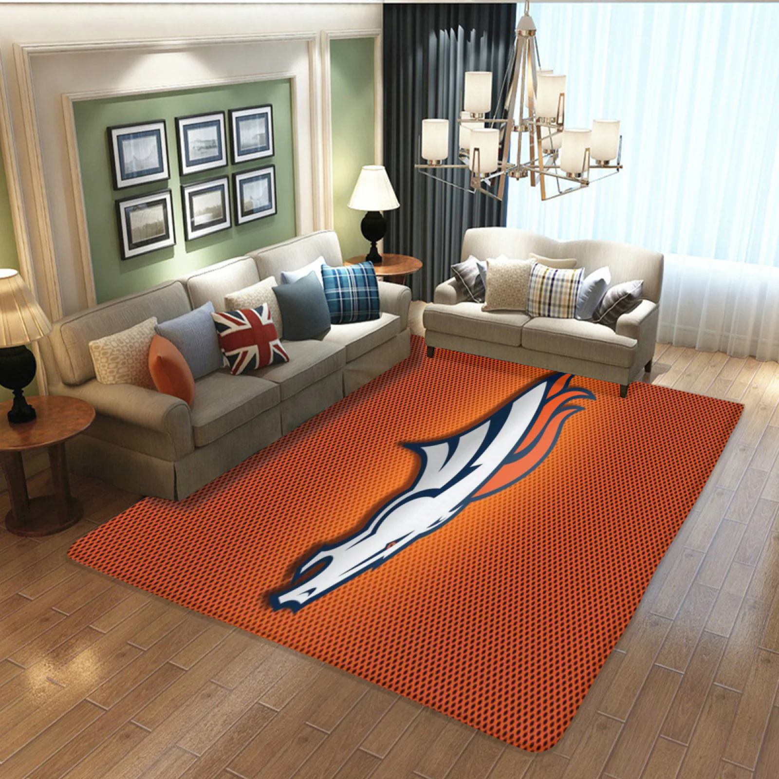 Denver Broncos Football Team Carpet Living Room Bedroom Mats Kitchen Bathroom Rugs