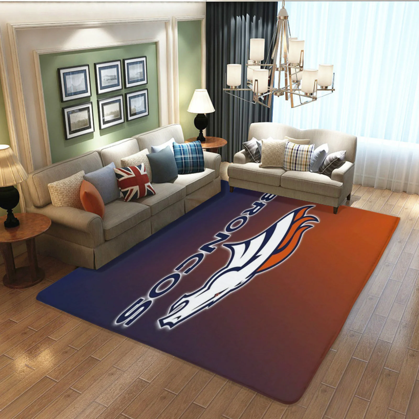 Denver Broncos Football Team Carpet Living Room Bedroom Mats Kitchen Bathroom Rugs