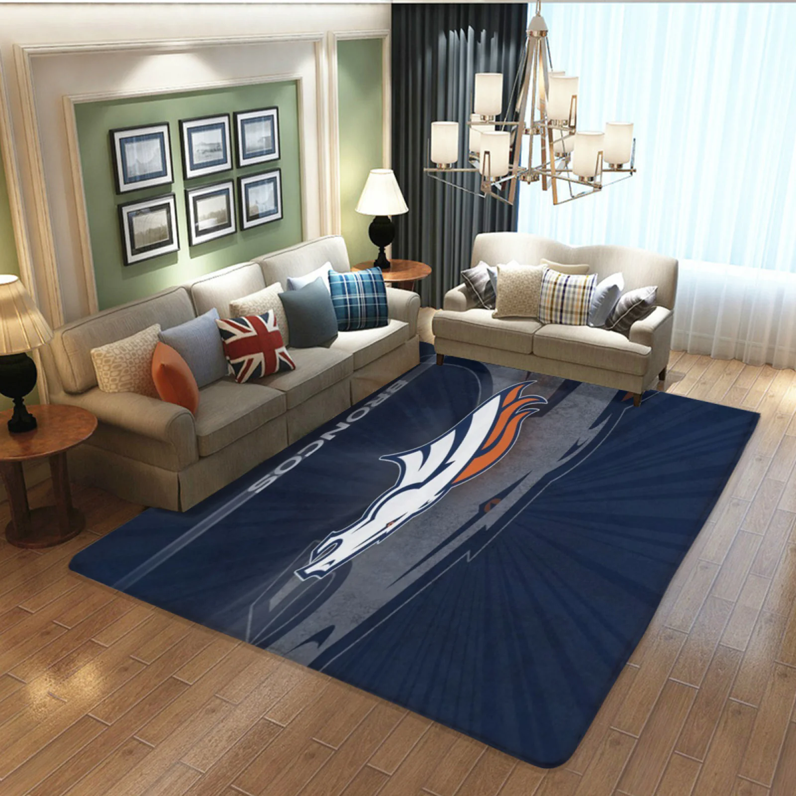 Denver Broncos Football Team Carpet Living Room Bedroom Mats Kitchen Bathroom Rugs