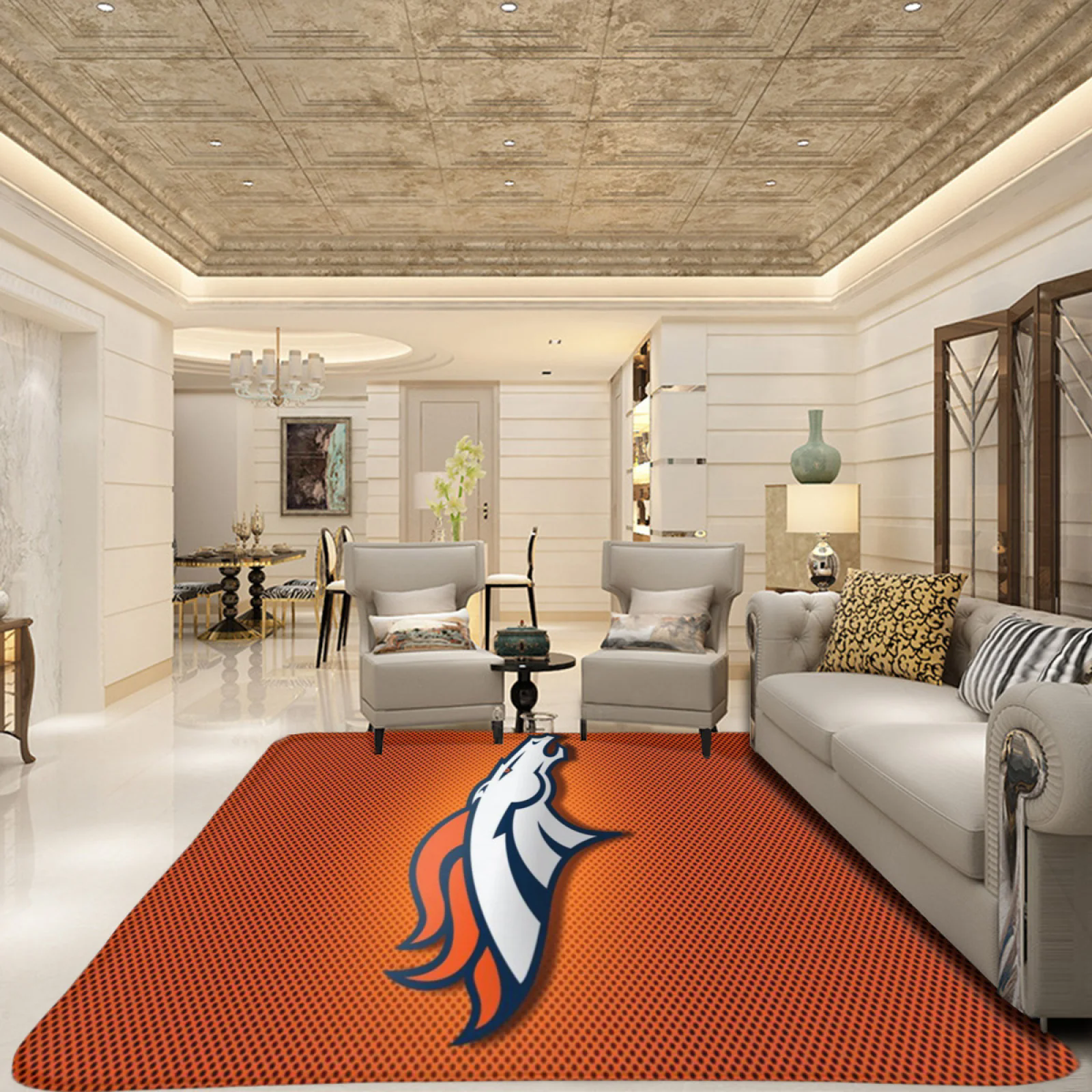 Denver Broncos Football Team Carpet Living Room Bedroom Mats Kitchen Bathroom Rugs