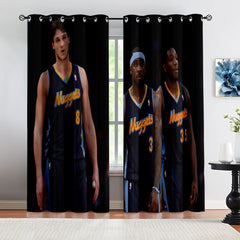 Denver Basketball Nuggets Blackout Curtains Drapes For Window Treatment Set