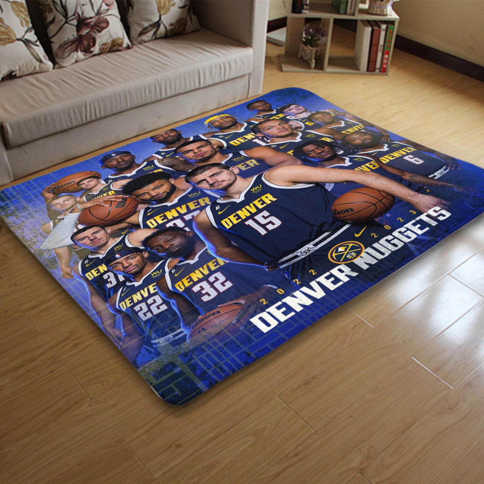 Denver Basketball Nuggets Carpet Living Room Bedroom Mats Kitchen Bathroom Rugs