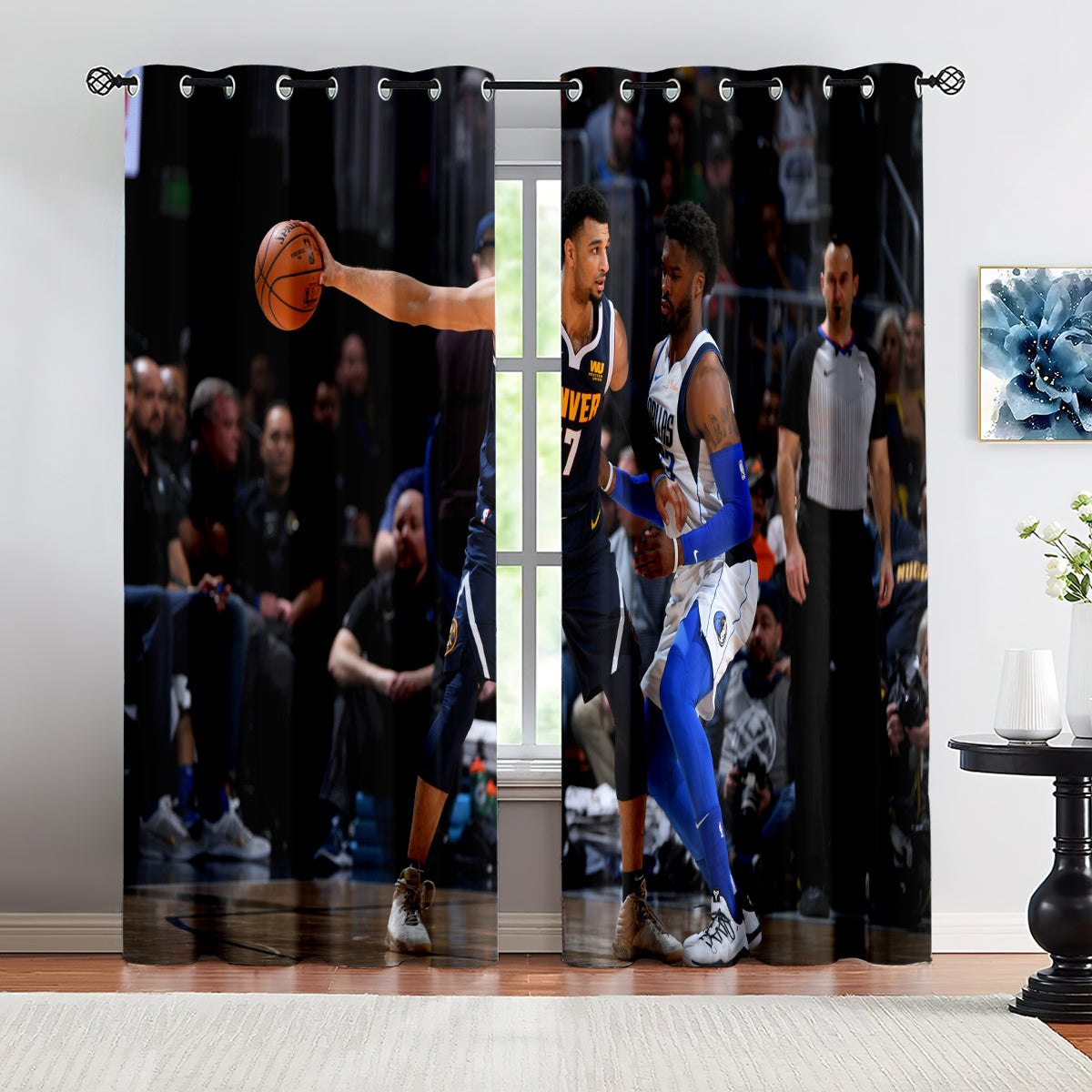 Denver Basketball Nuggets Blackout Curtains Drapes For Window Treatment Set