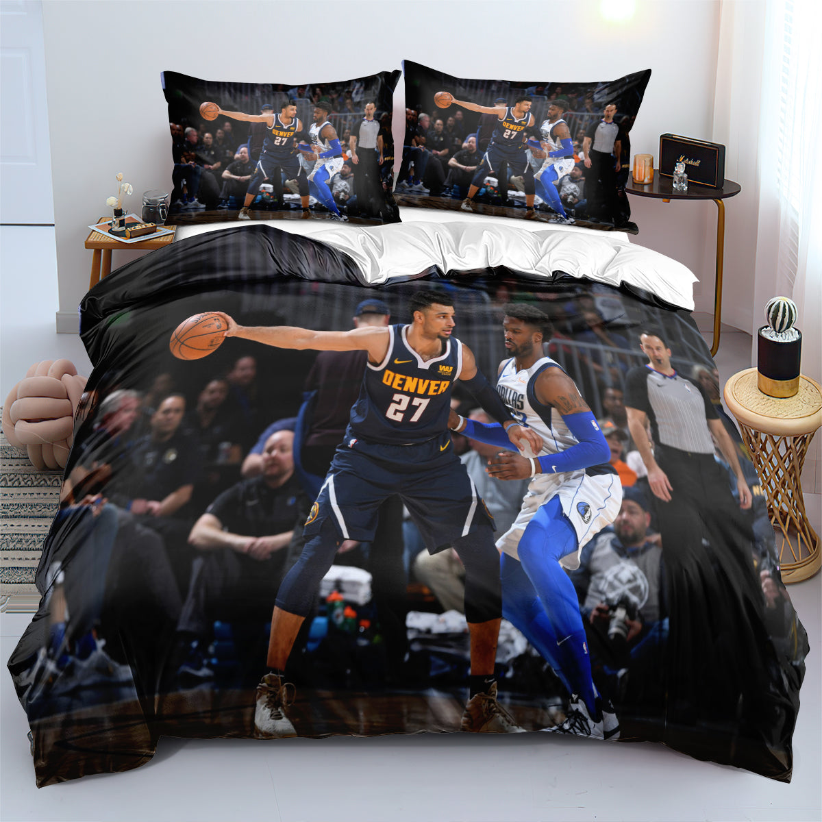 Denver Basketball Nuggets Bedding Set Quilt Cover Without Filler