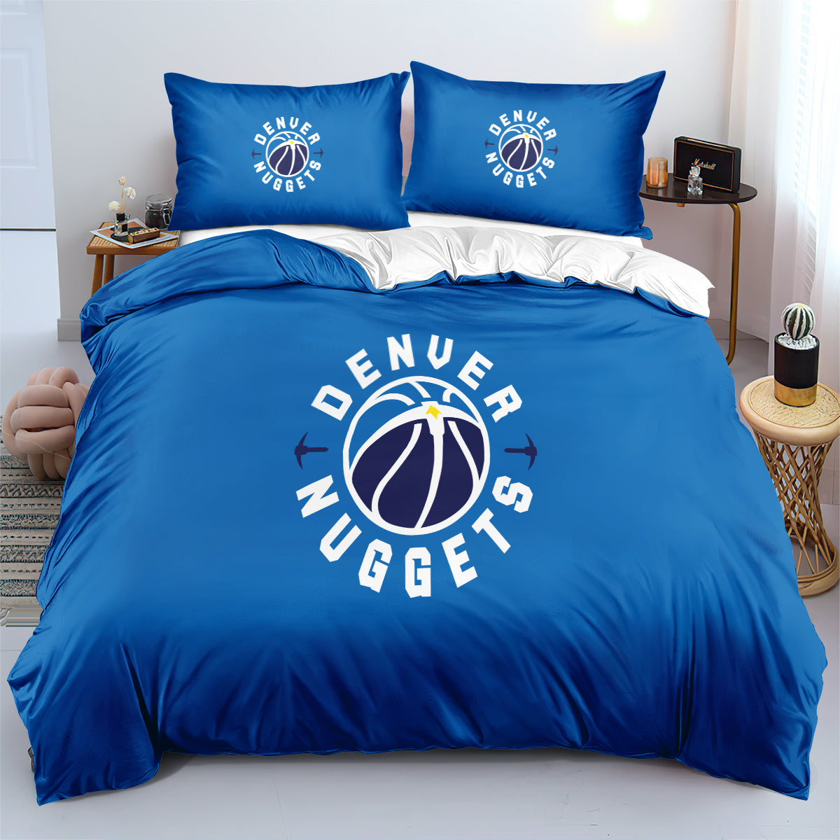 Denver Basketball Nuggets Bedding Set Quilt Cover Without Filler