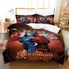 Descendants The Rise of Red Duvet Cover Quilt Case Pillowcase Bedding Set Without Filler
