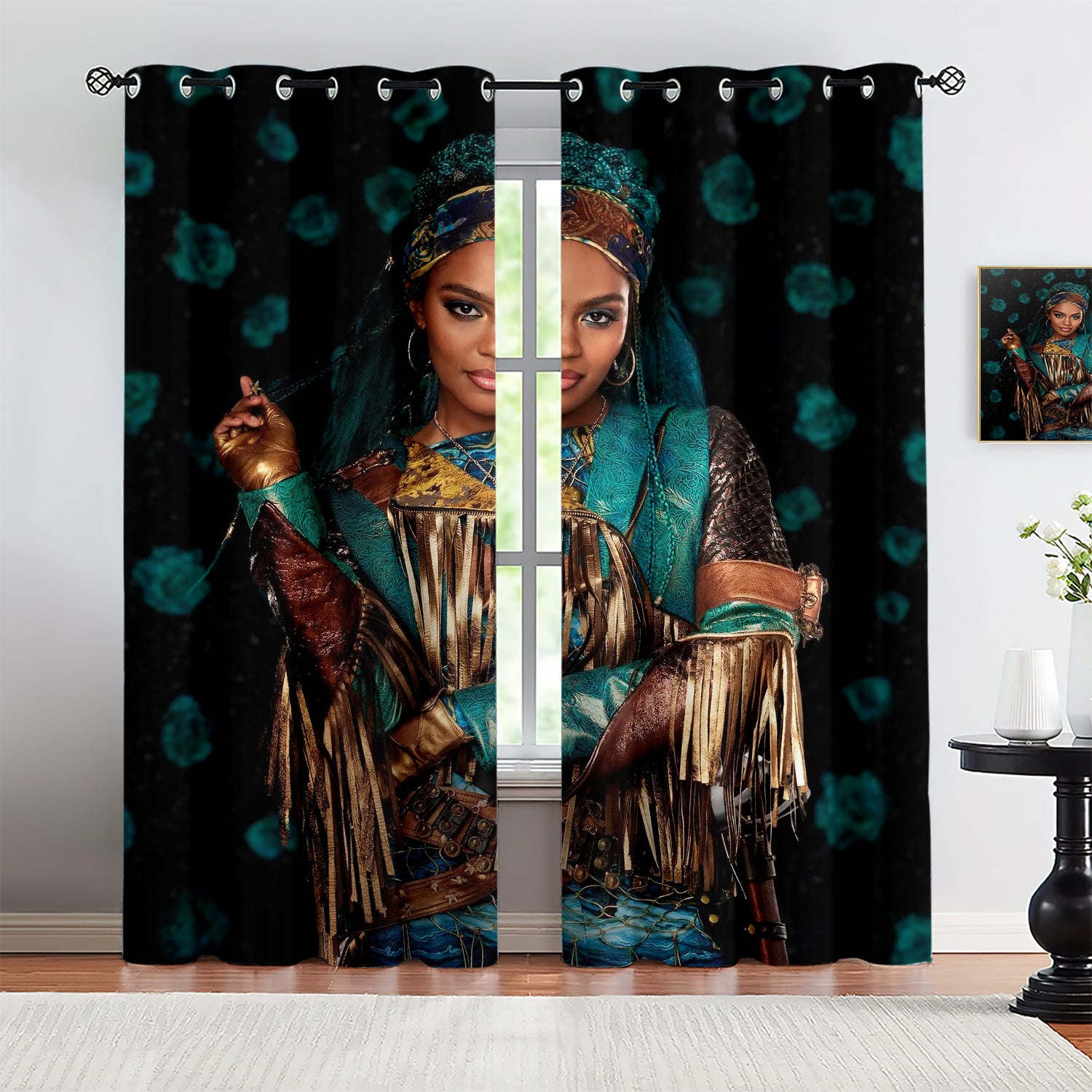 Descendants The Rise of Red Blackout Curtains Drapes For Window Treatment Set