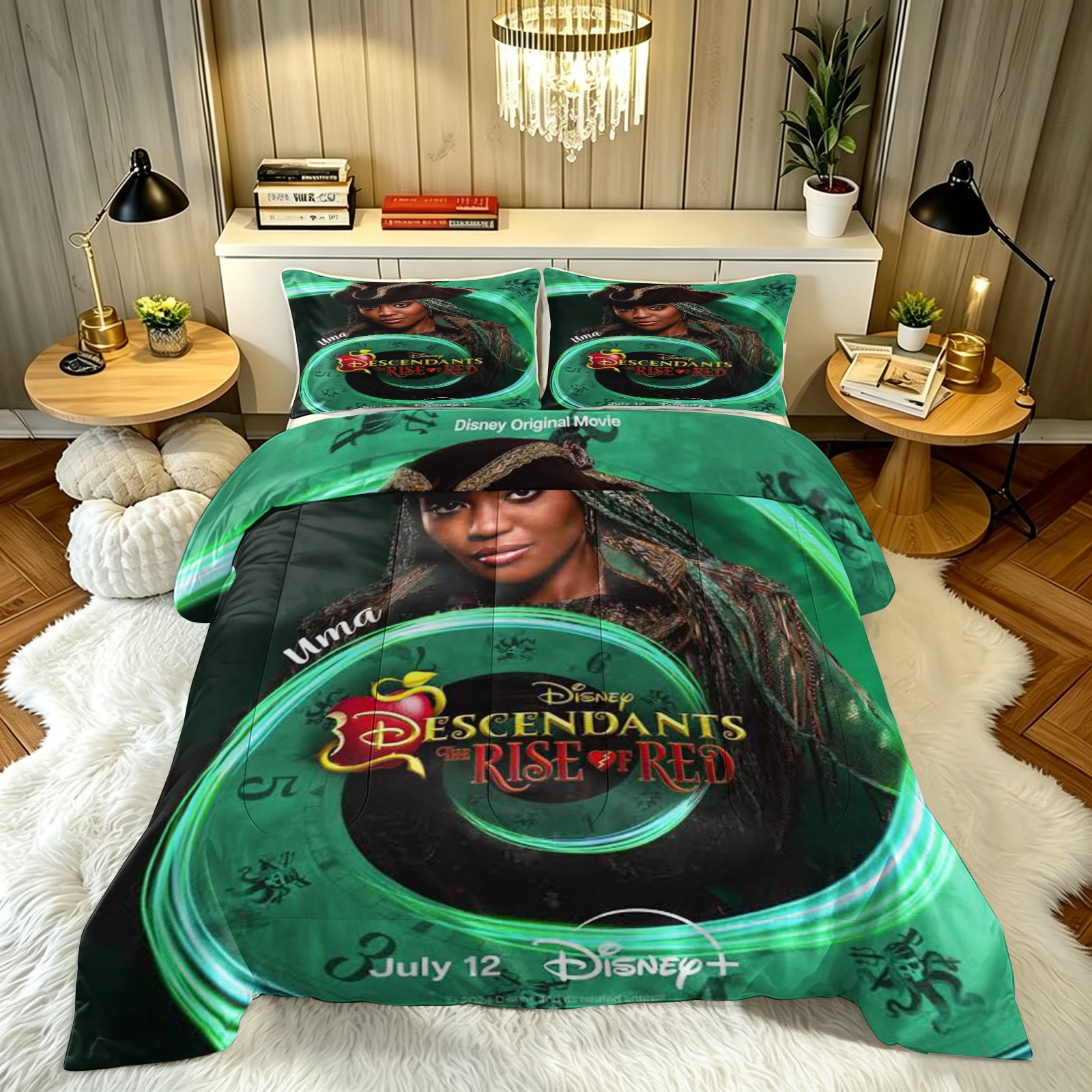 Descendants The Rise of Red Comforter Pillowcase Sets Blanket All Season Reversible Quilted Duvet