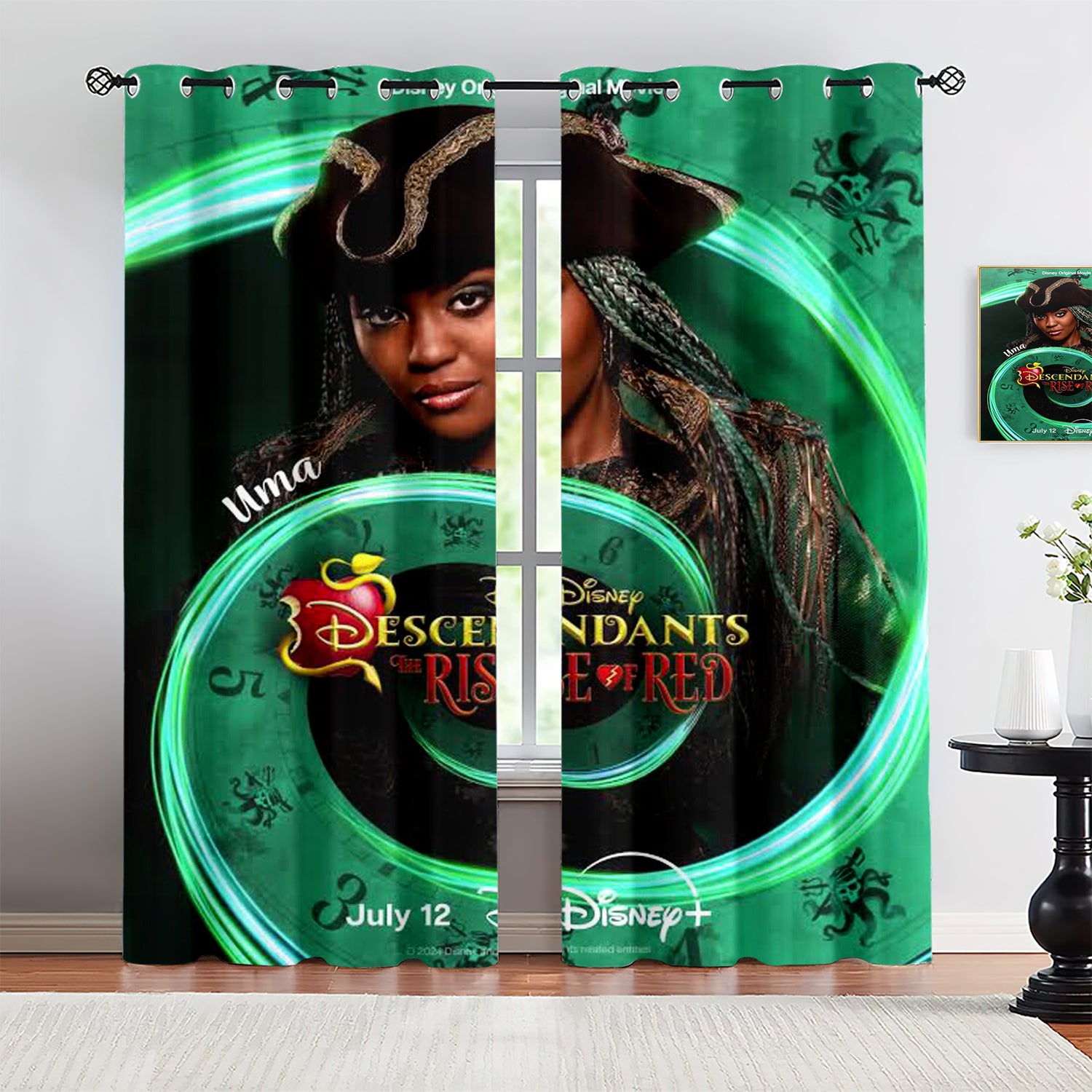 Descendants The Rise of Red Blackout Curtains Drapes For Window Treatment Set