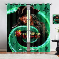 Descendants The Rise of Red Blackout Curtains Drapes For Window Treatment Set