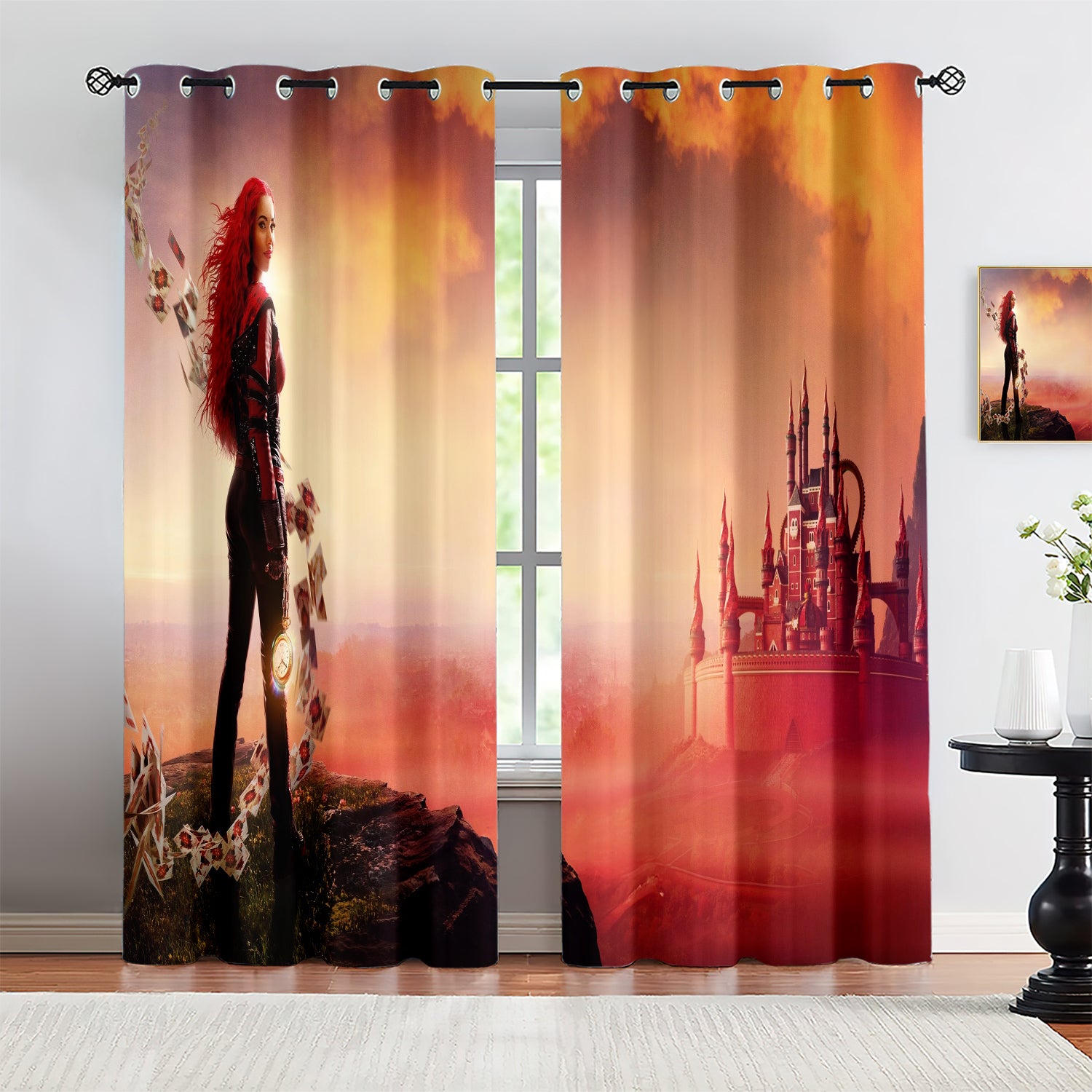 Descendants The Rise of Red Blackout Curtains Drapes For Window Treatment Set