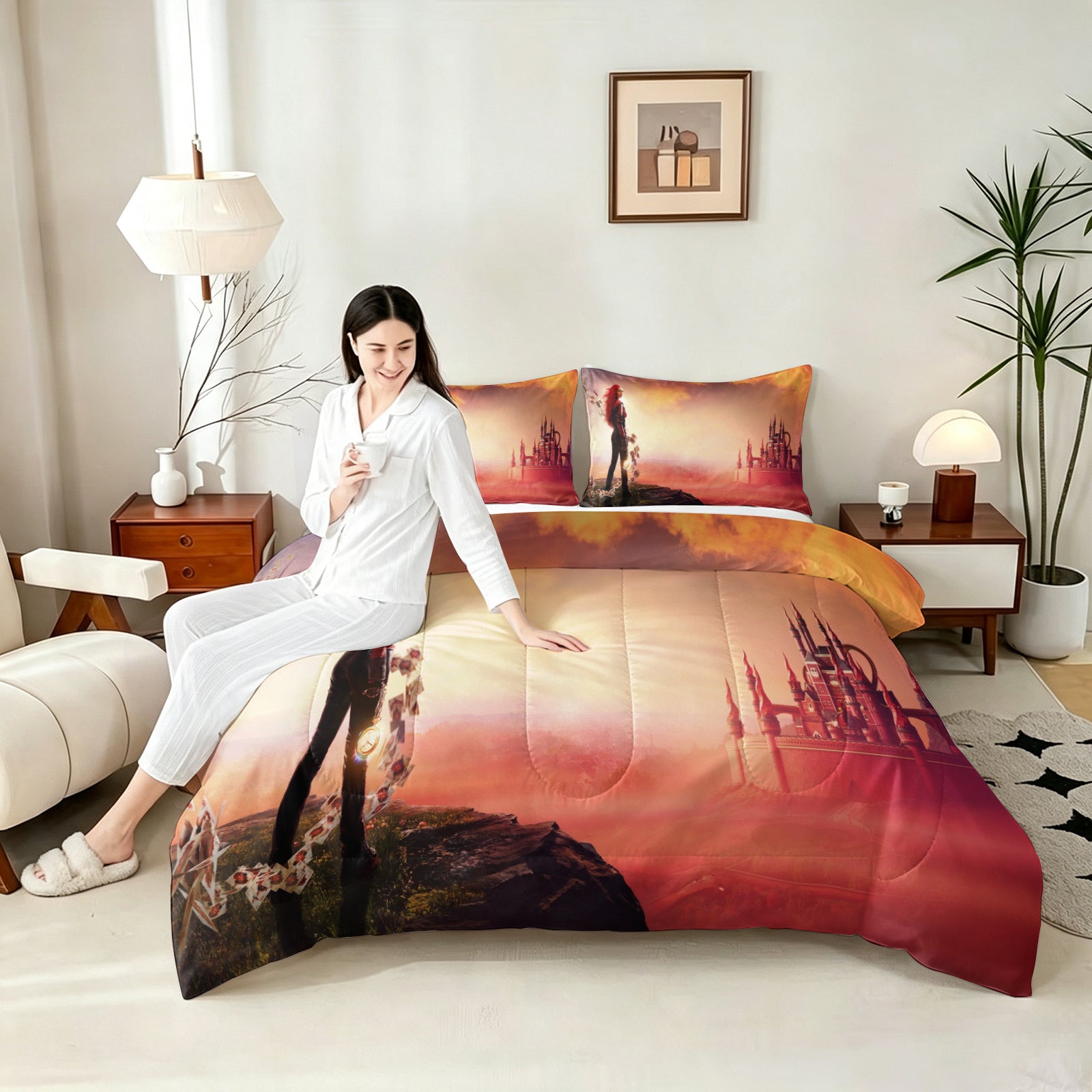 Descendants The Rise of Red Comforter Pillowcase Sets Blanket All Season Reversible Quilted Duvet