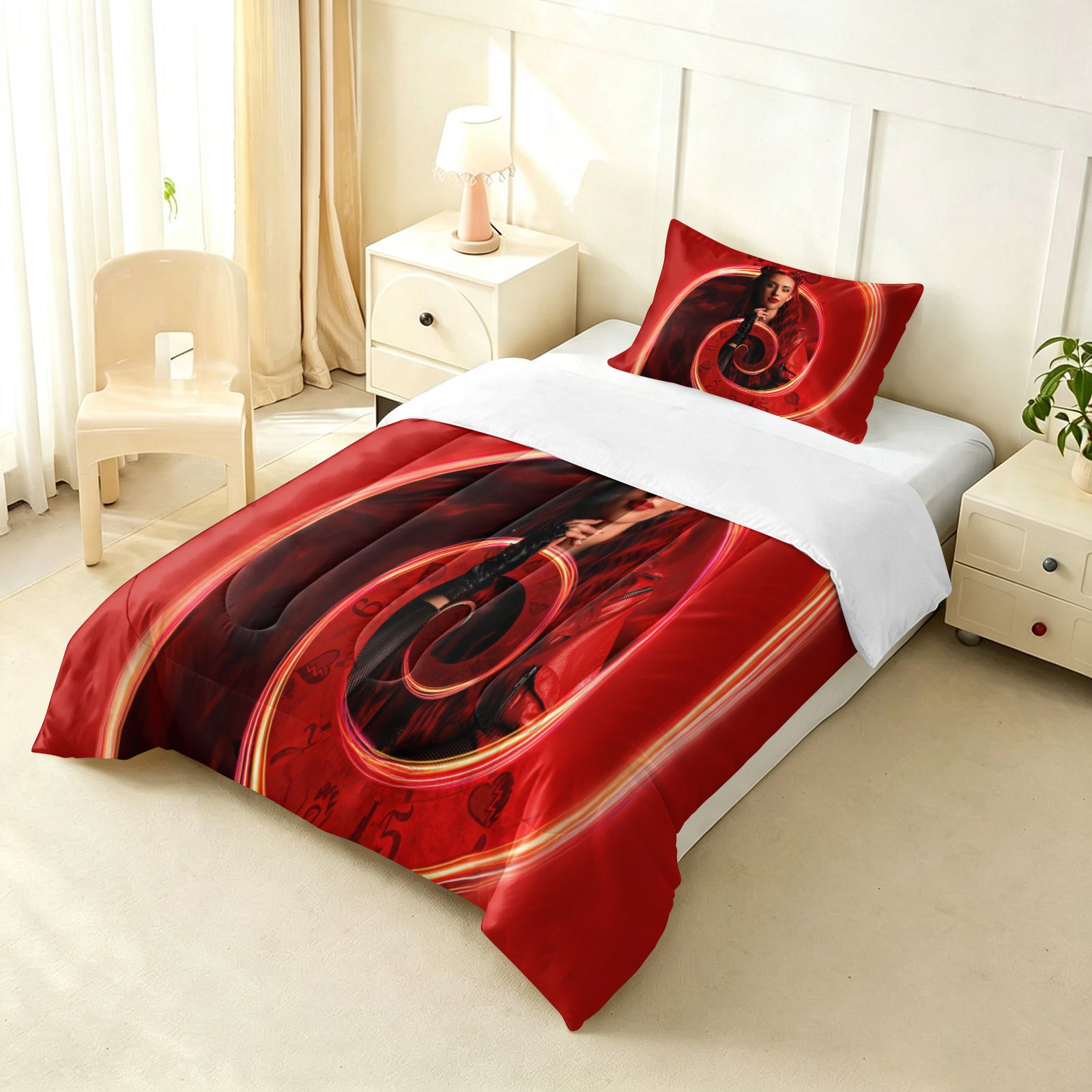 Descendants The Rise of Red Comforter Pillowcase Sets Blanket All Season Reversible Quilted Duvet