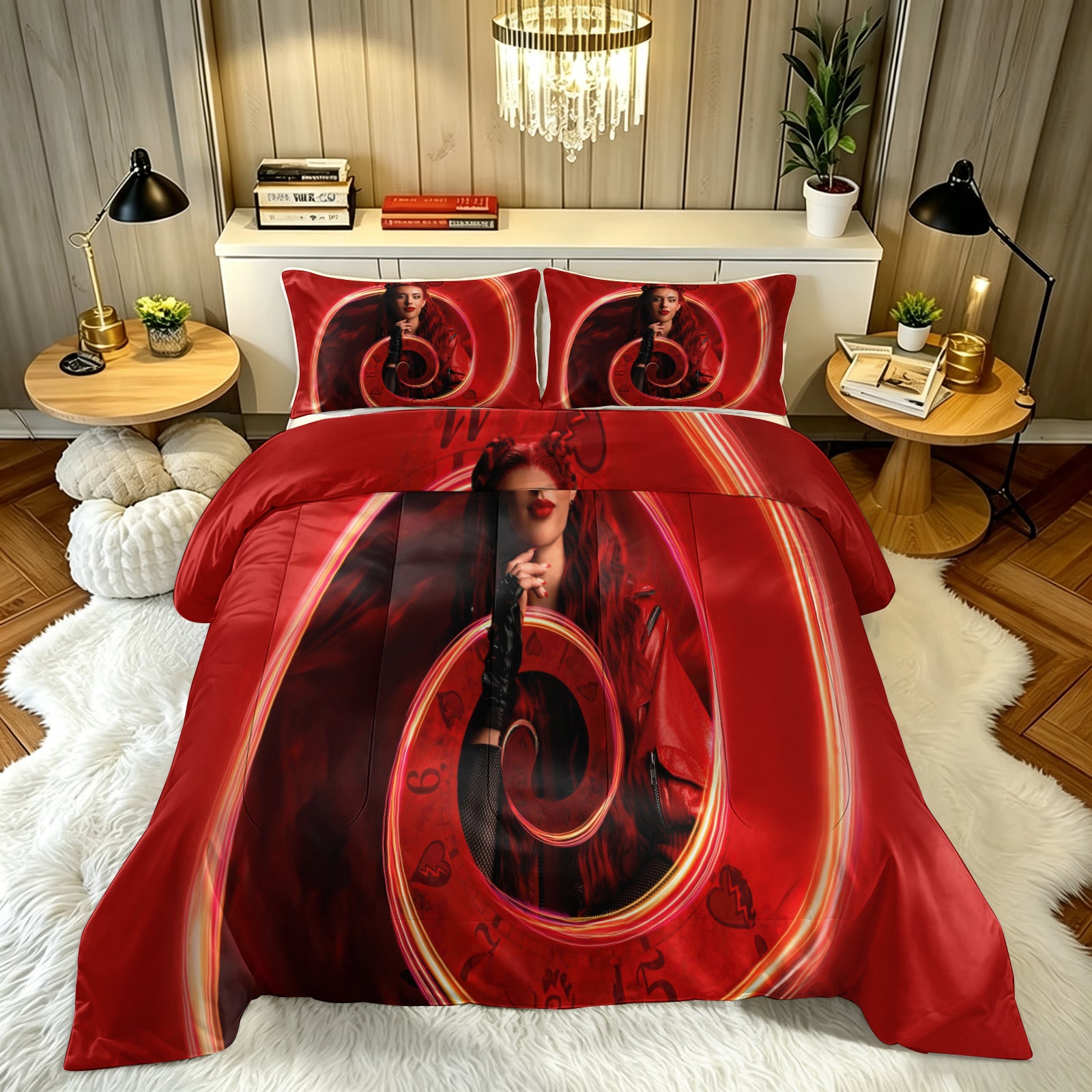 Descendants The Rise of Red Comforter Pillowcase Sets Blanket All Season Reversible Quilted Duvet
