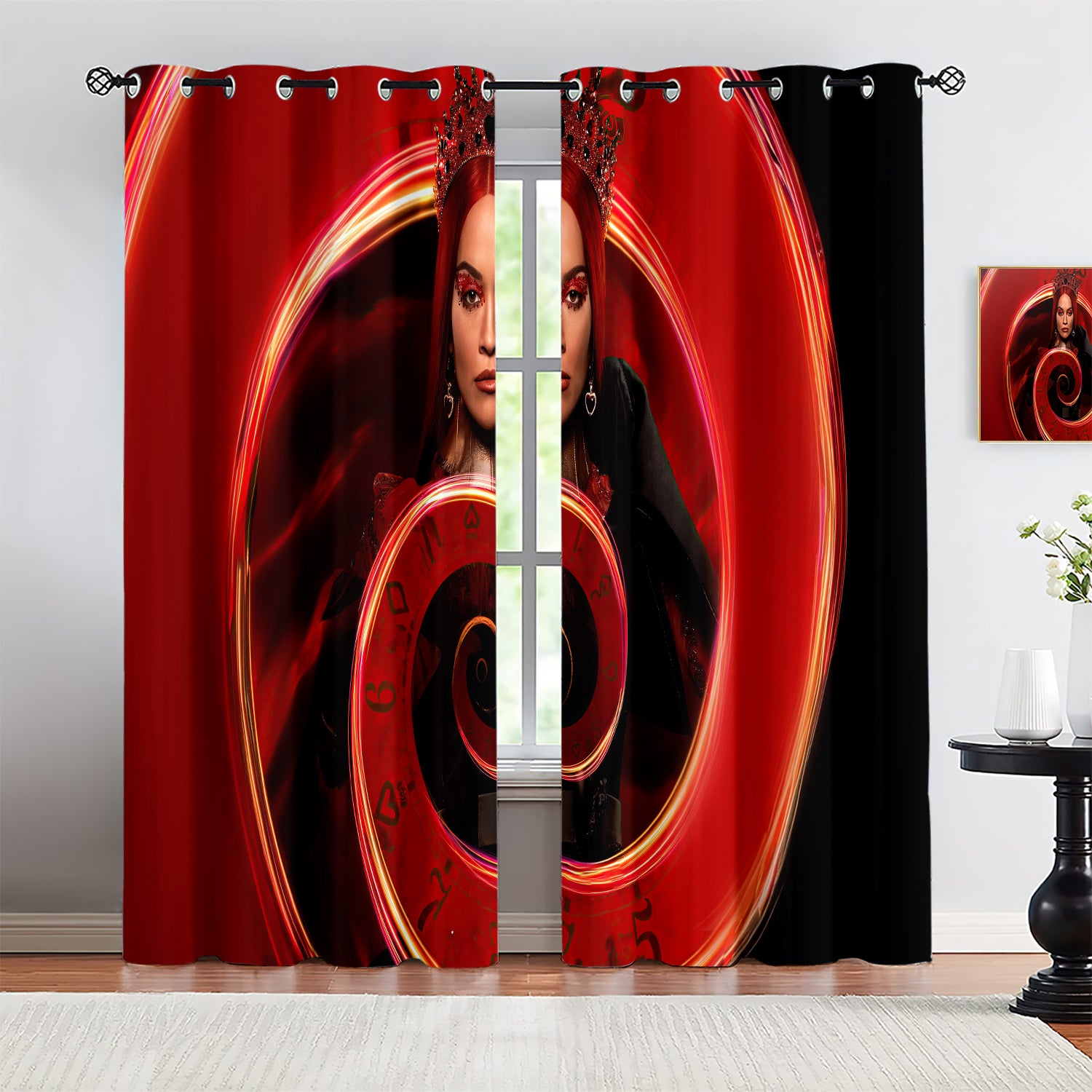 Descendants The Rise of Red Blackout Curtains Drapes For Window Treatment Set