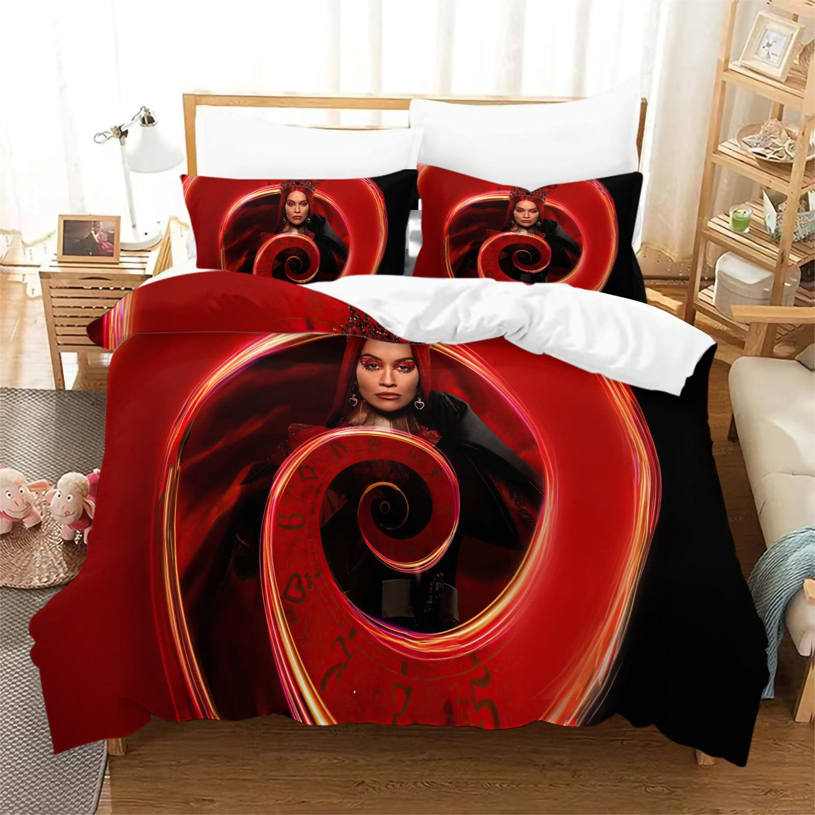 Descendants The Rise of Red Duvet Cover Quilt Case Pillowcase Bedding Set Without Filler