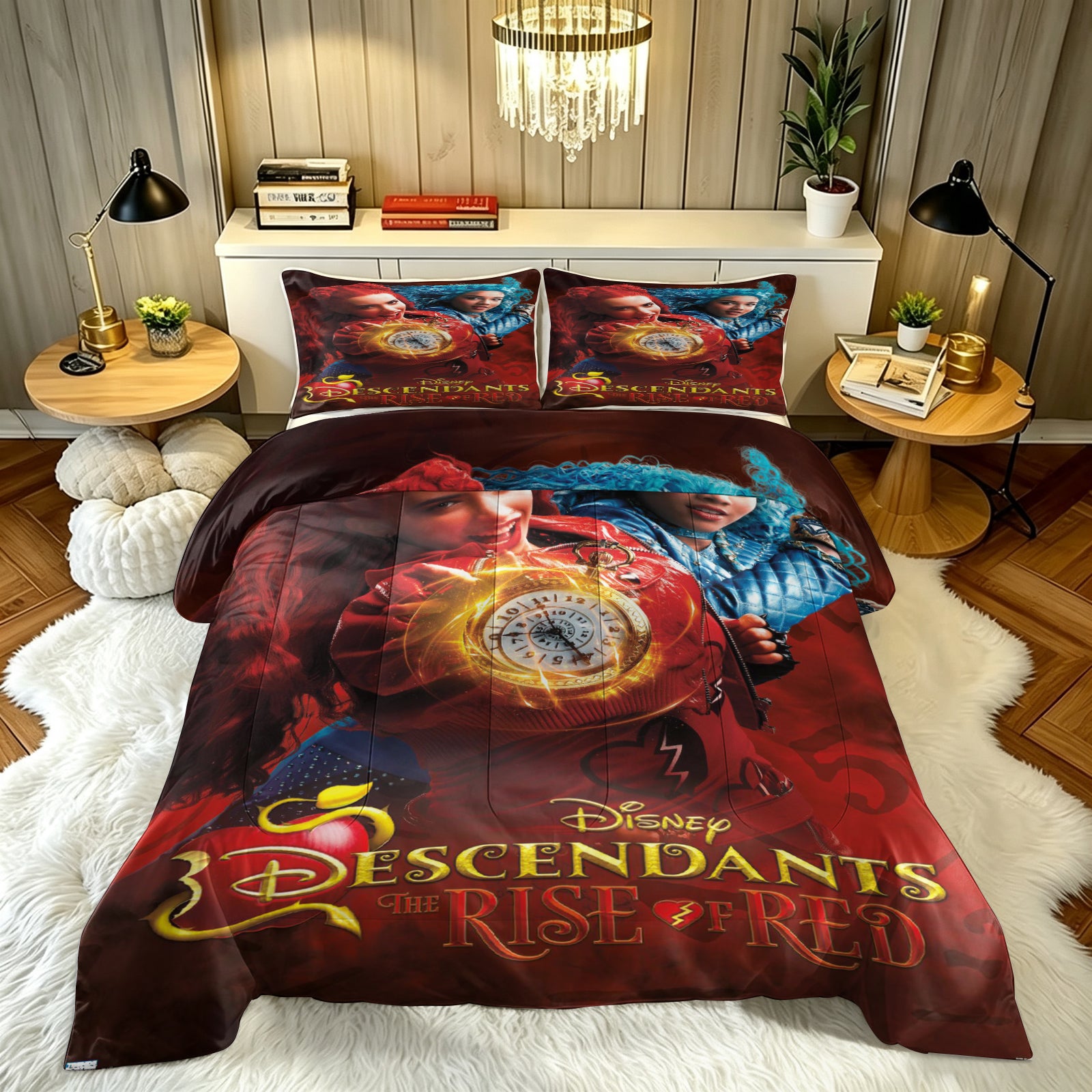 Descendants The Rise of Red Comforter Pillowcase Sets Blanket All Season Reversible Quilted Duvet