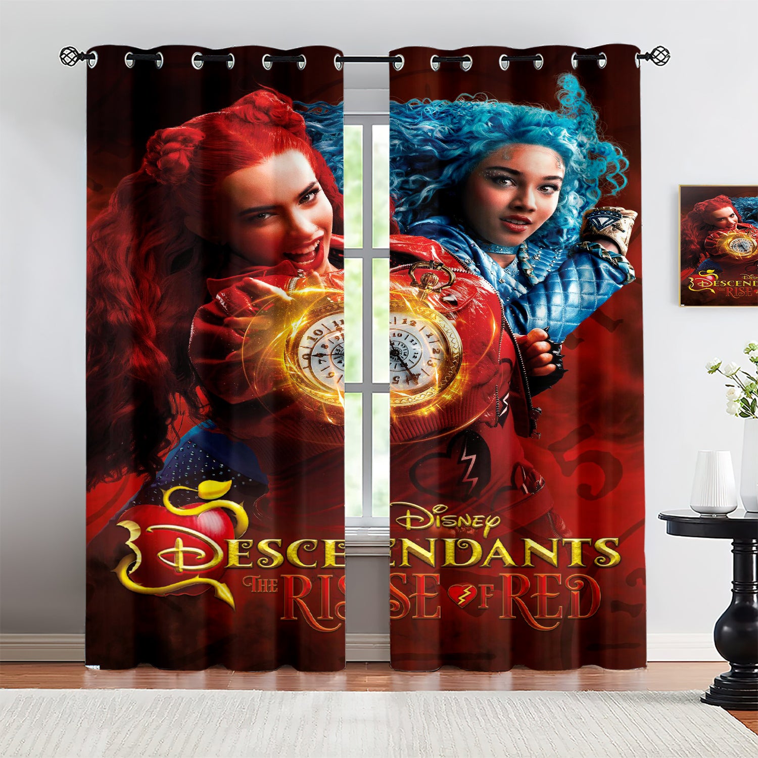 Descendants The Rise of Red Blackout Curtains Drapes For Window Treatment Set