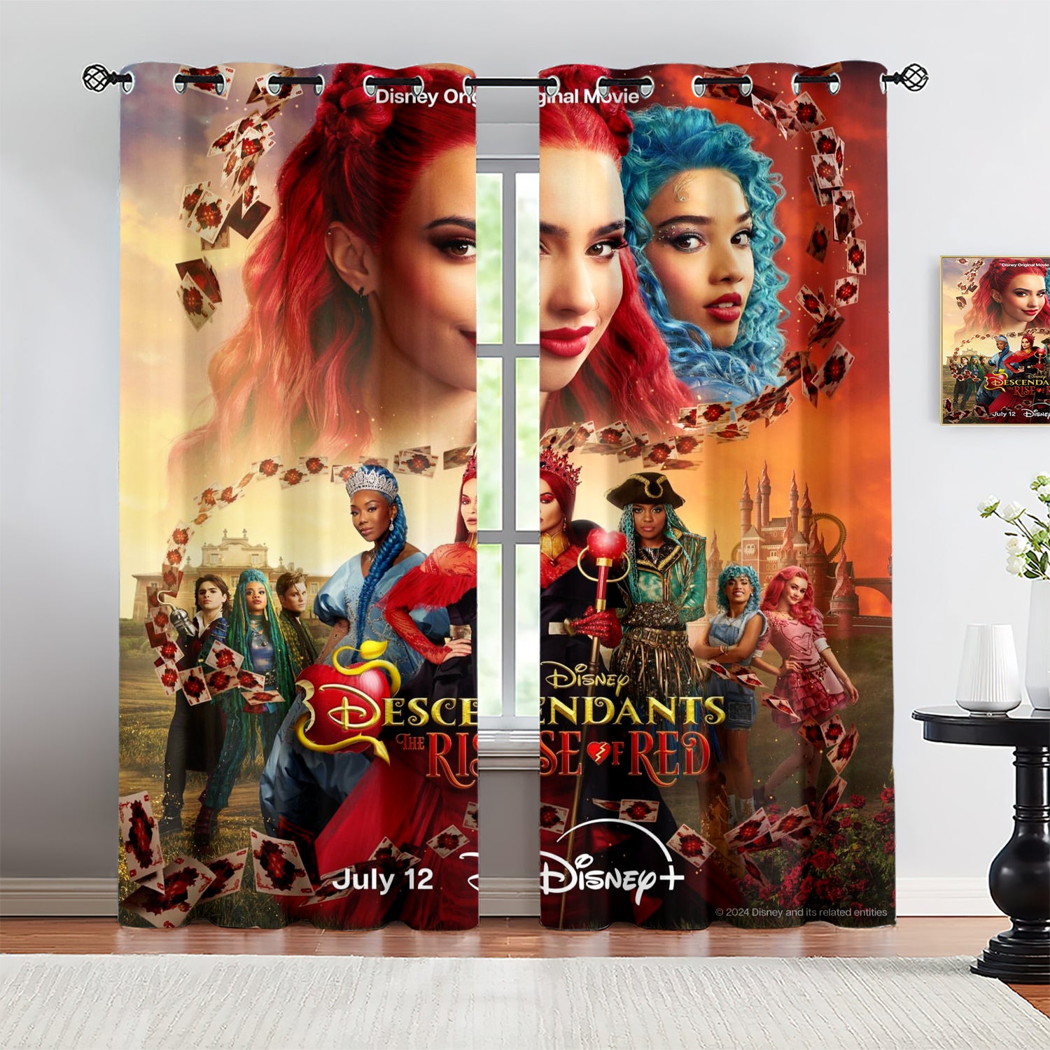 Descendants The Rise of Red Blackout Curtains Drapes For Window Treatment Set