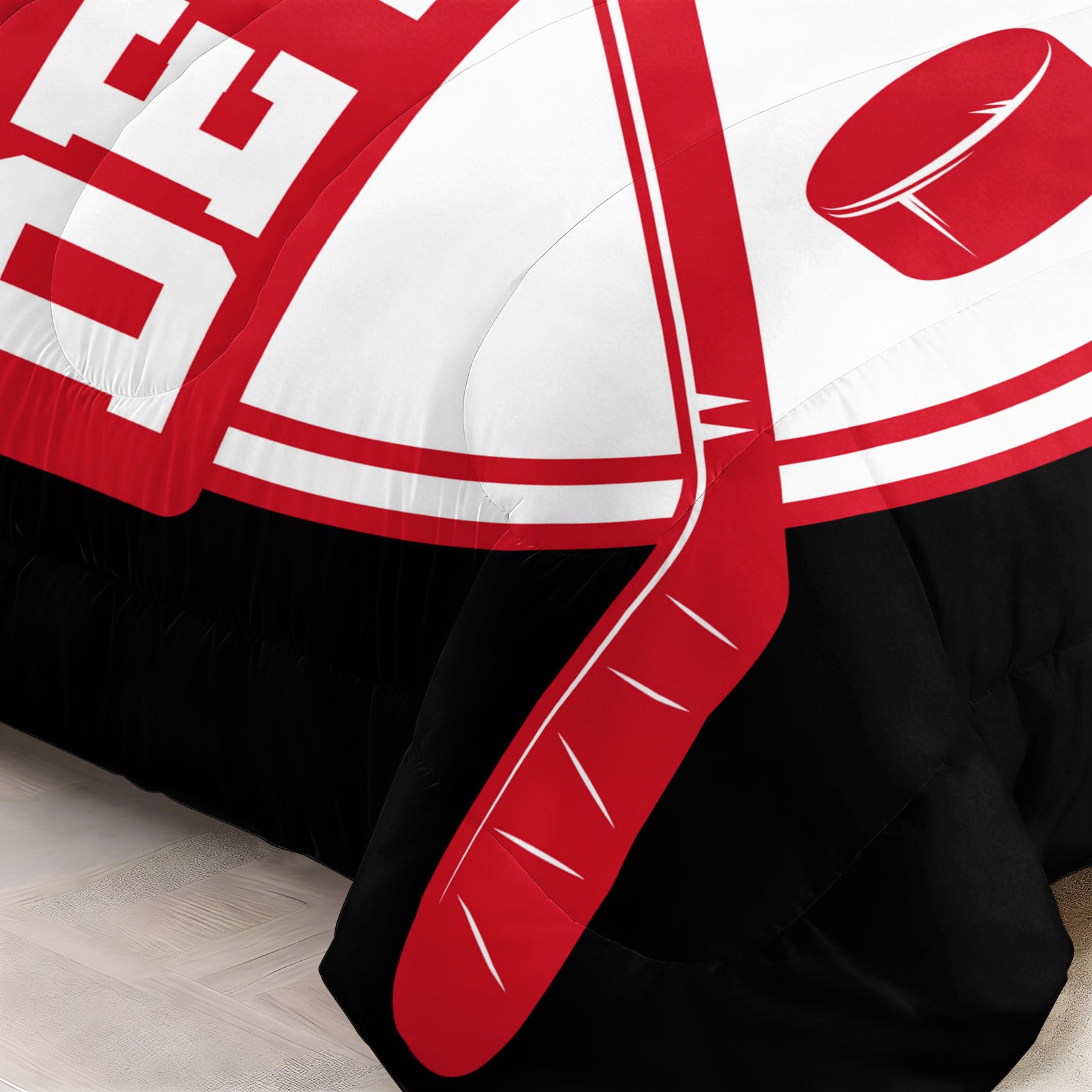 Detroit Red Wings Hockey League Comforter Pillowcase Sets Blanket All Season Reversible Quilted Duvet
