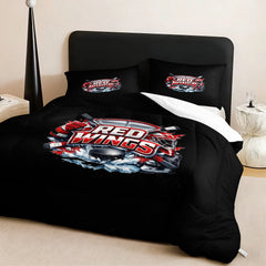 Detroit Red Wings Hockey League Comforter Pillowcase Sets Blanket All Season Reversible Quilted Duvet
