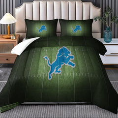 Detroit Lions Comforter Pillowcase Sets Blanket All Season Reversible Quilted Duvet