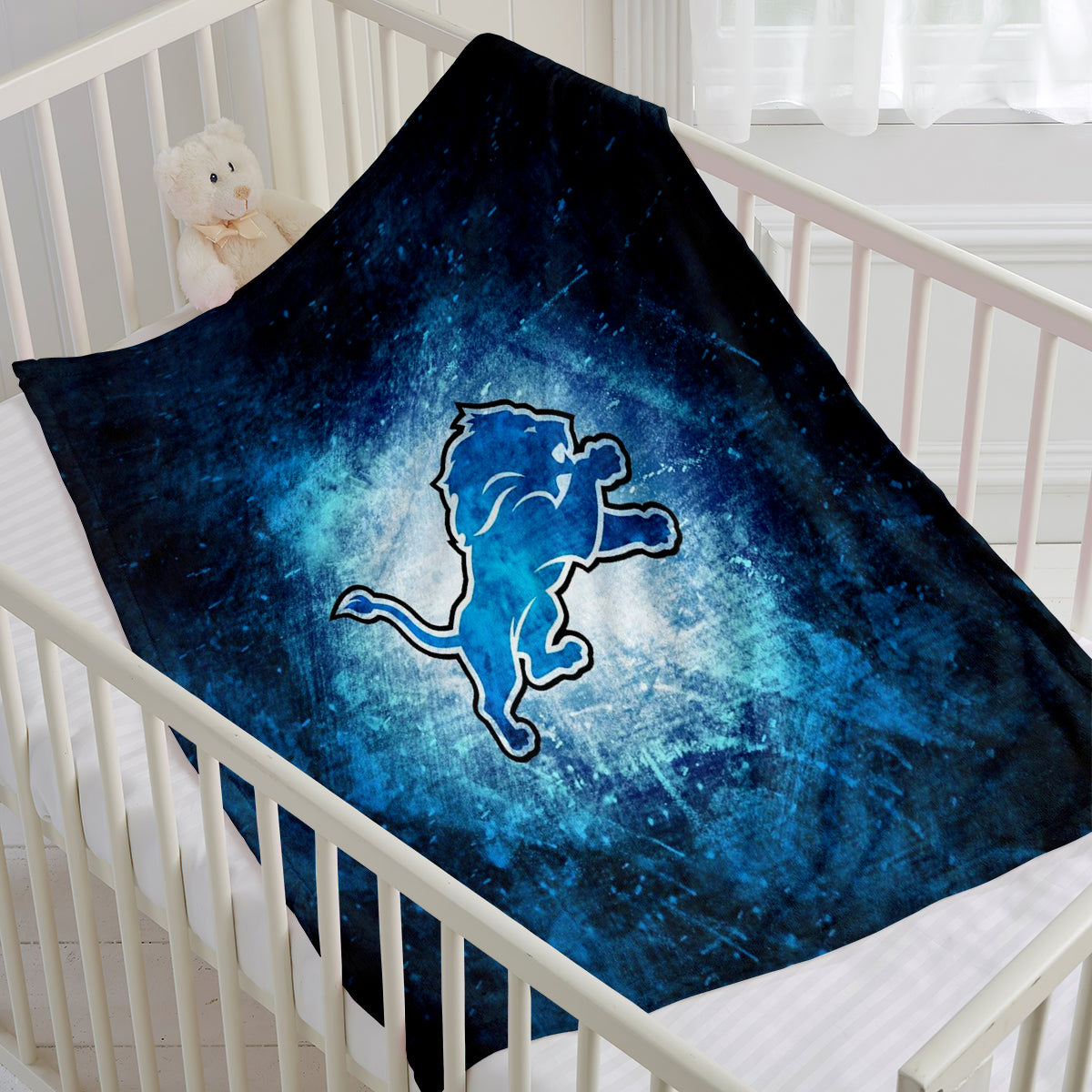 Detroit Lions Football Team Flannel Fleece Throw Blanket