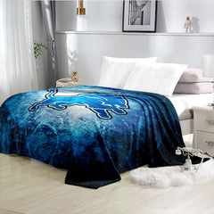 Detroit Lions Football Team Flannel Fleece Throw Blanket