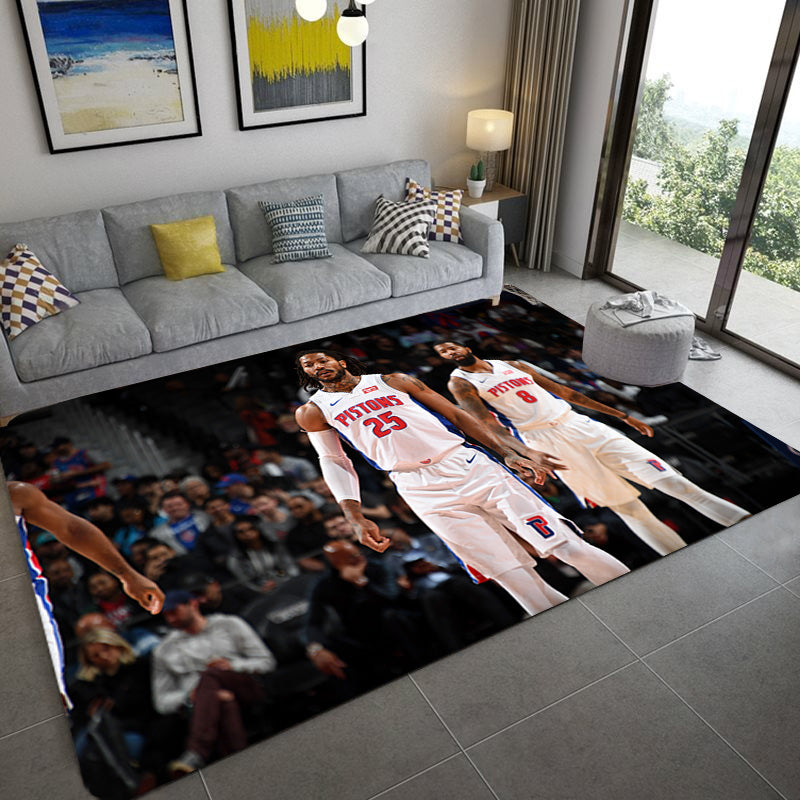 Detroit Pistons Carpet Living Room Bedroom Mats Kitchen Bathroom Rugs