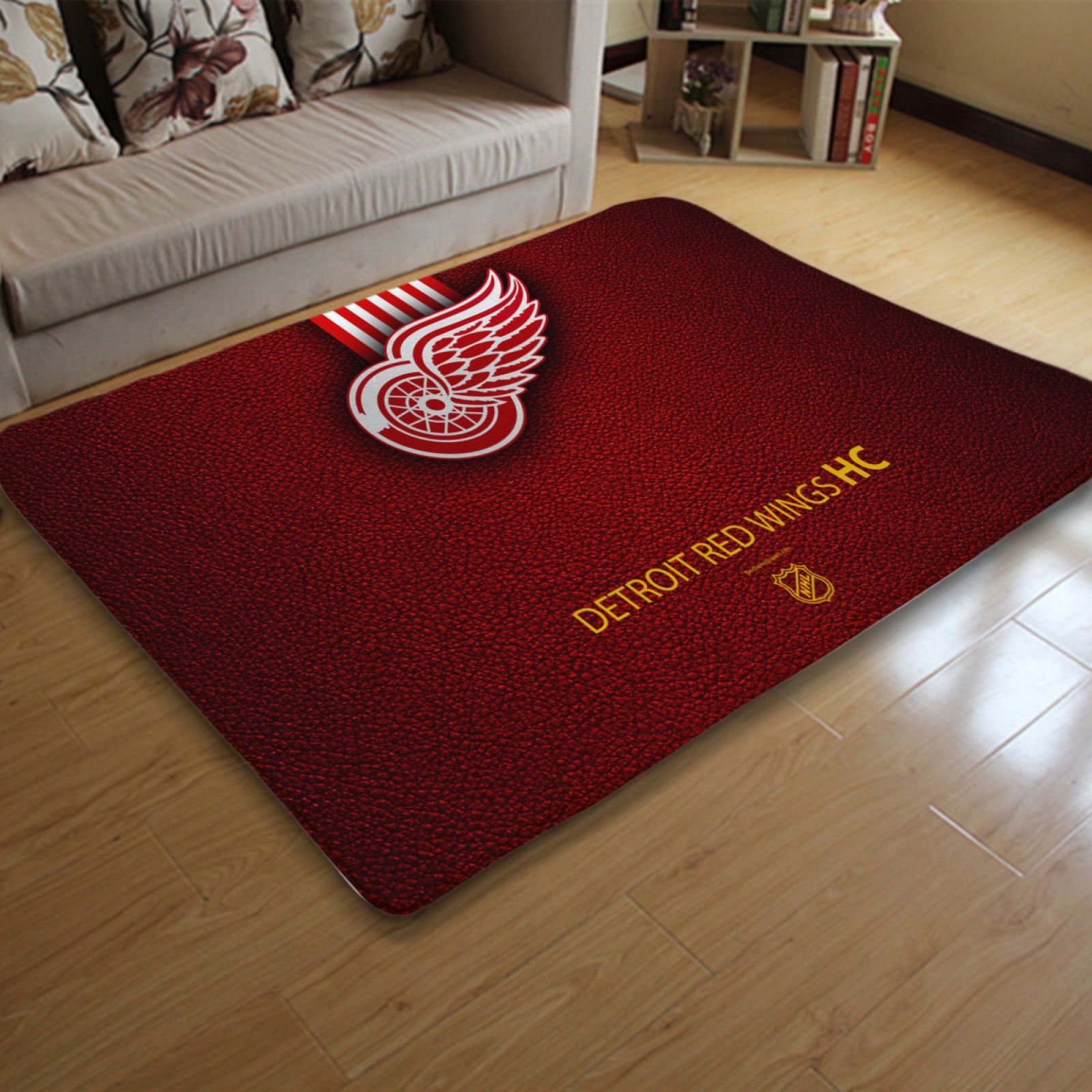 Detroit Red Wings Hockey League Carpet Living Room Bedroom Mats Kitchen Bathroom Rugs