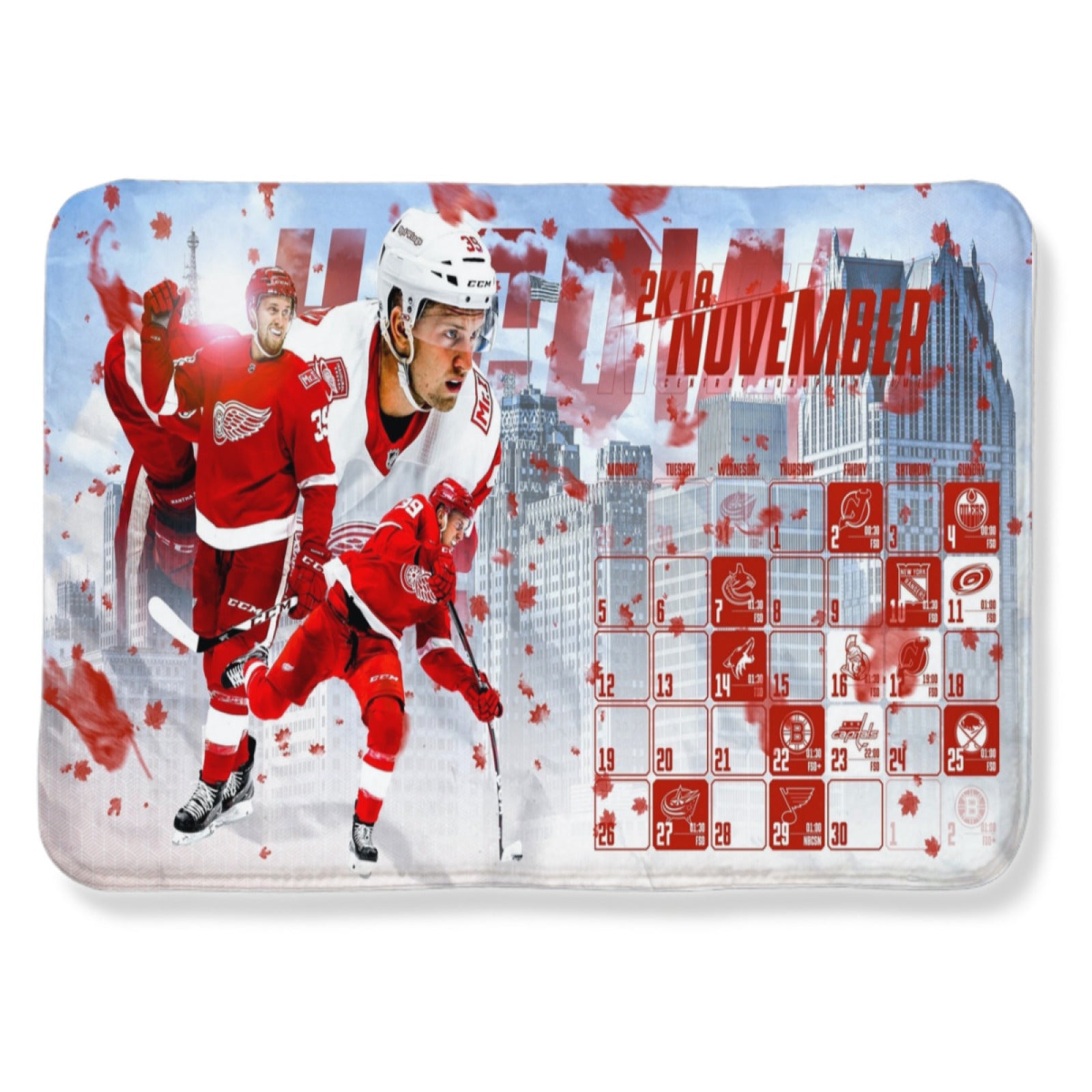 Detroit Red Wings Hockey League Carpet Living Room Bedroom Mats Kitchen Bathroom Rugs