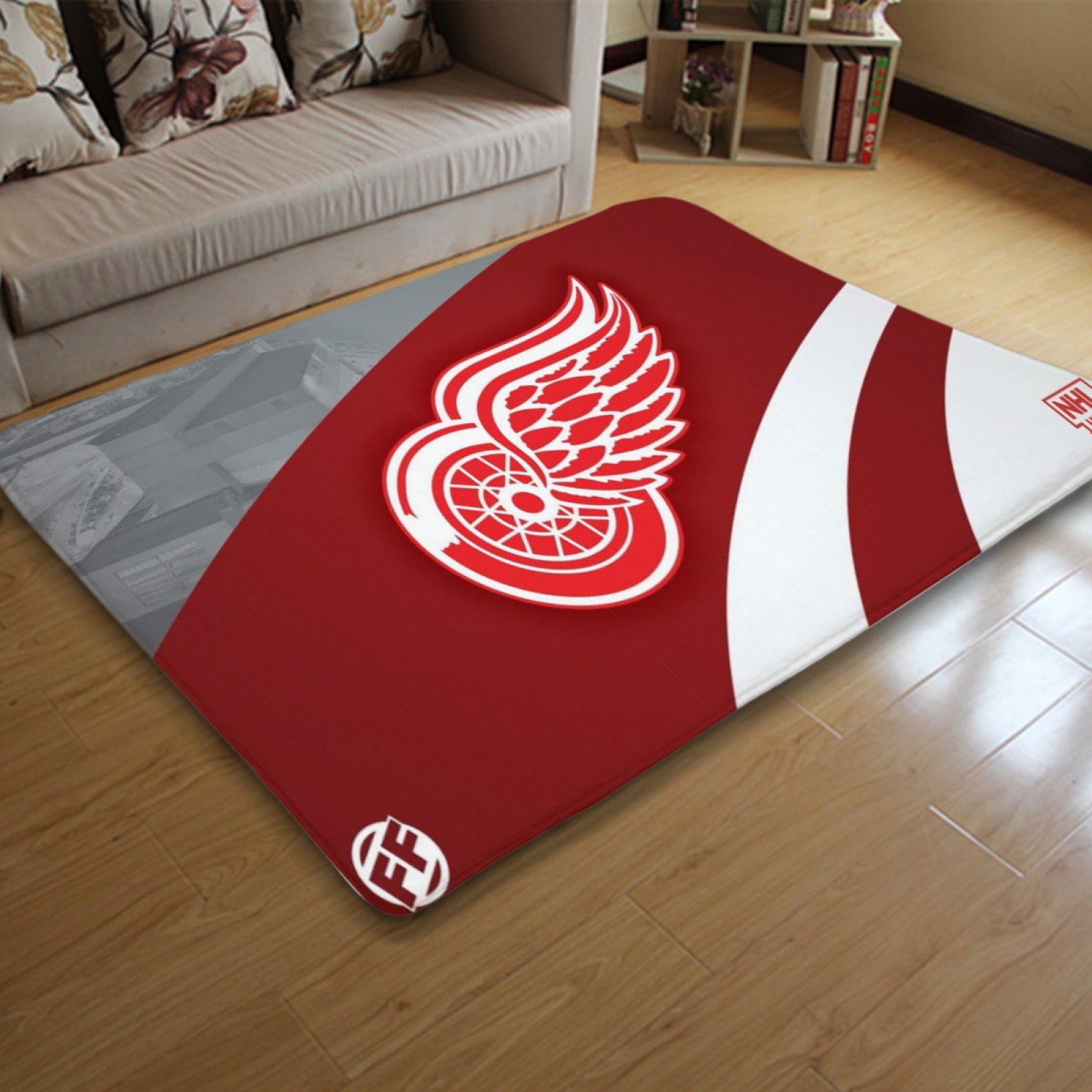 Detroit Red Wings Hockey League Carpet Living Room Bedroom Mats Kitchen Bathroom Rugs