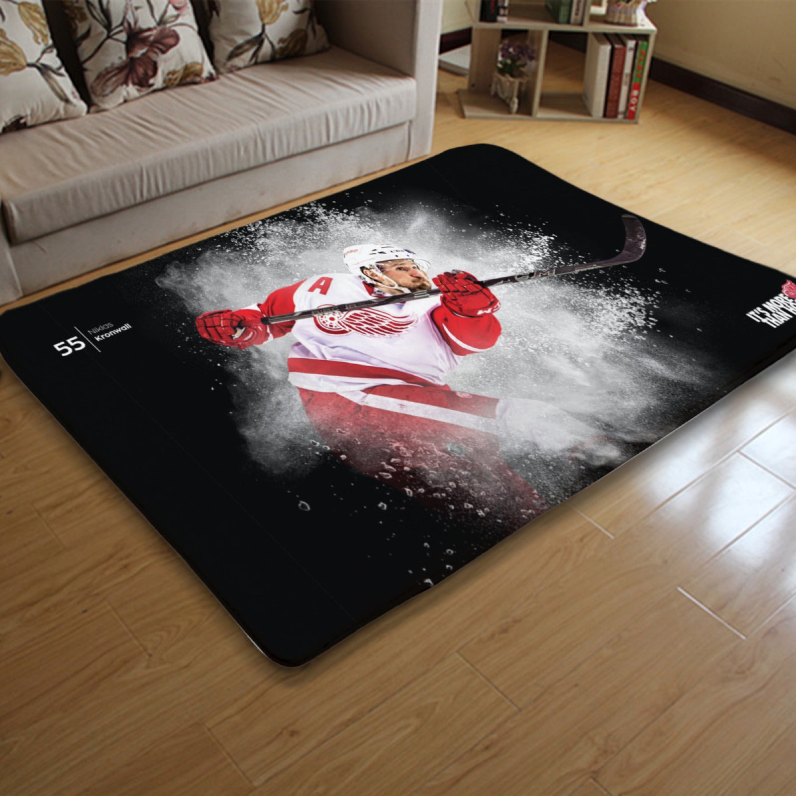 Detroit Red Wings Hockey League Carpet Living Room Bedroom Mats Kitchen Bathroom Rugs