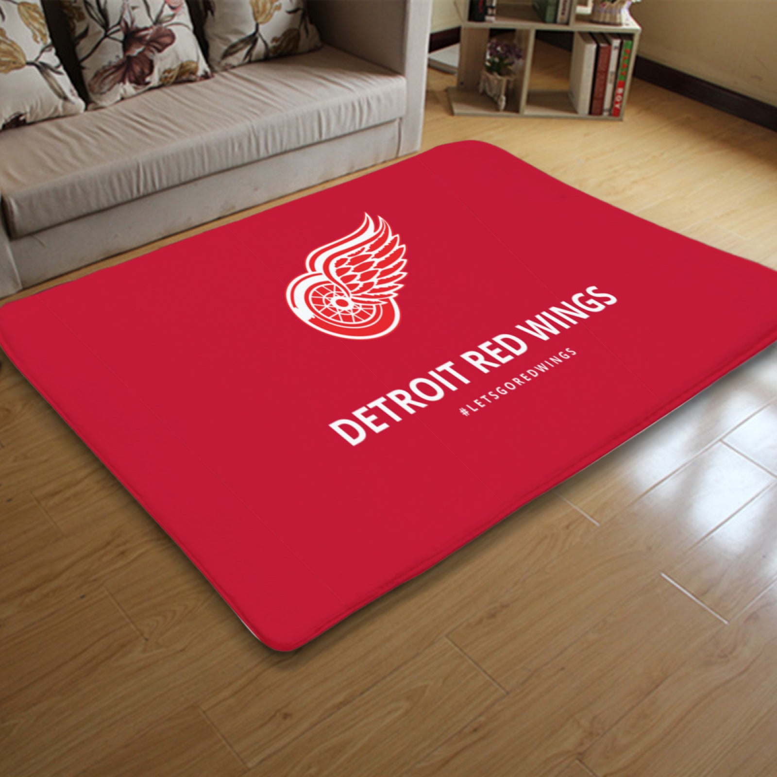 Detroit Red Wings Hockey League Carpet Living Room Bedroom Mats Kitchen Bathroom Rugs