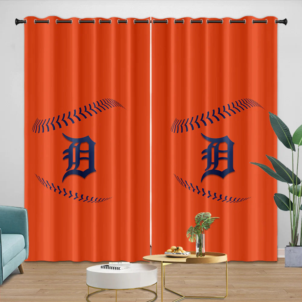 Detroit Tigers Blackout Curtain for Living Room Bedroom Window Treatment