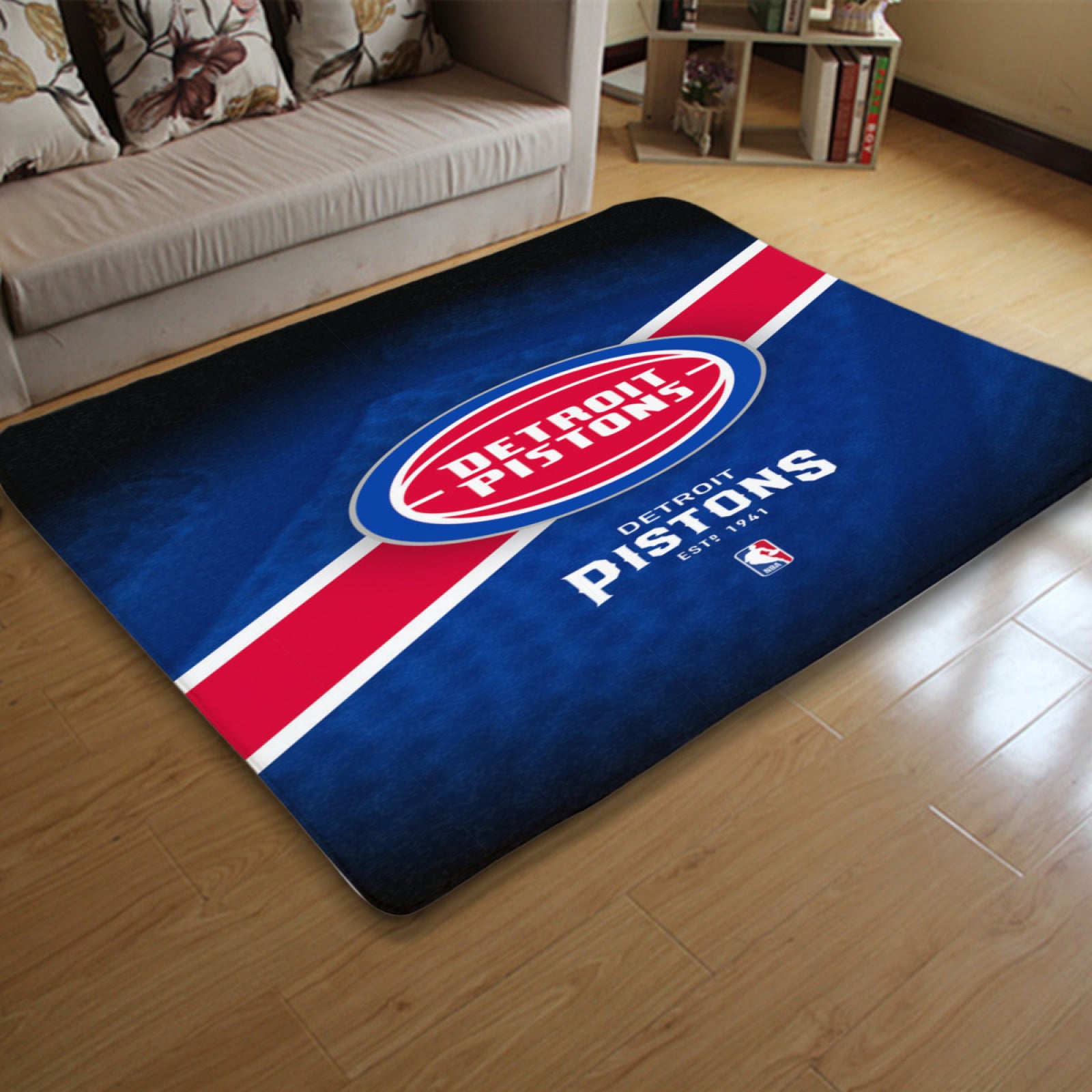 Detroit Basketball Pistons Carpet Living Room Bedroom Mats Kitchen Bathroom Rugs