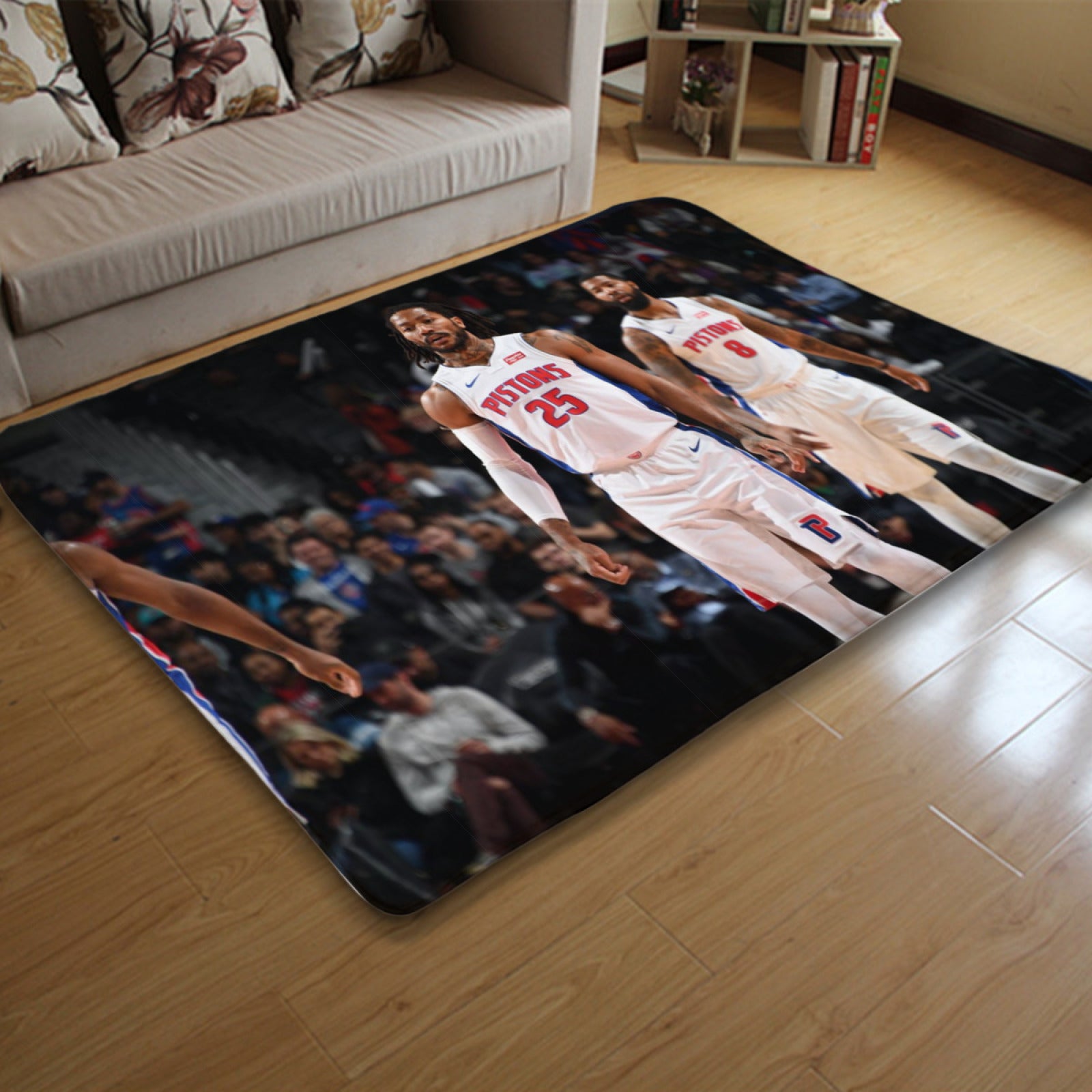 Detroit Basketball Pistons Carpet Living Room Bedroom Mats Kitchen Bathroom Rugs