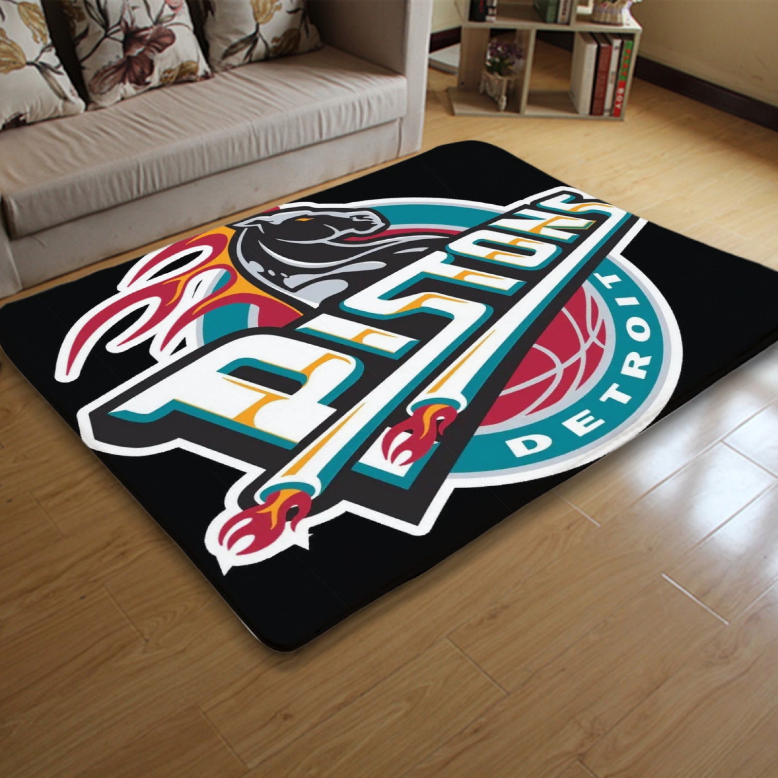 Detroit Basketball Pistons Carpet Living Room Bedroom Mats Kitchen Bathroom Rugs