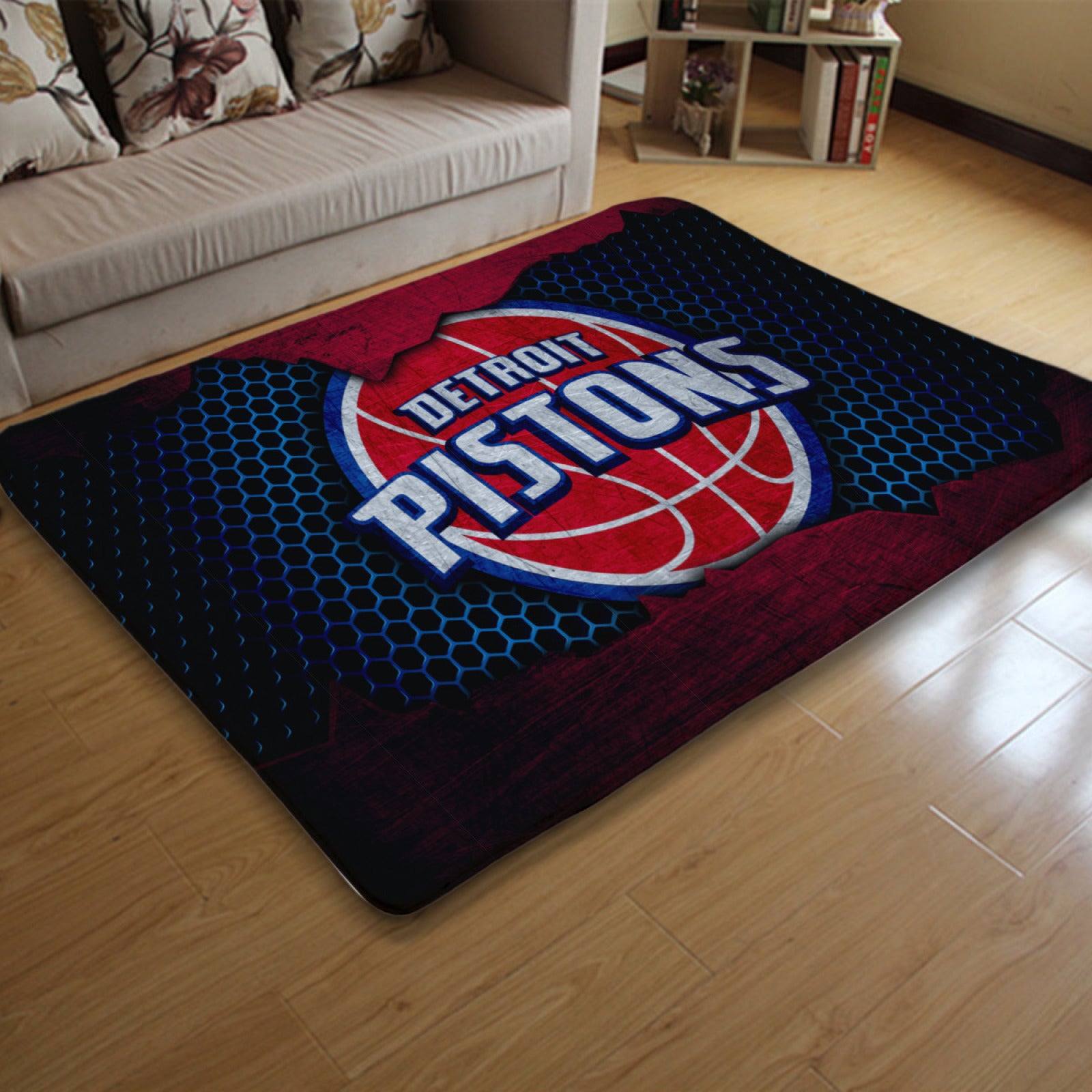 Detroit Basketball Pistons Carpet Living Room Bedroom Mats Kitchen Bathroom Rugs