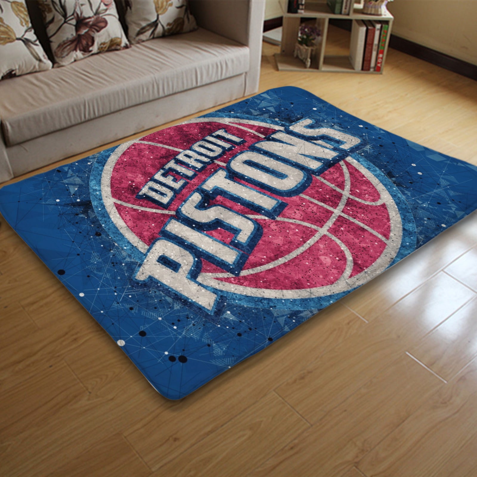 Detroit Basketball Pistons Carpet Living Room Bedroom Mats Kitchen Bathroom Rugs
