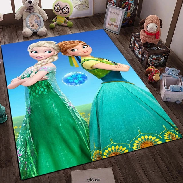 Frozen Anna Elsa Princess Carpet Living Room Bedroom Sofa Mat Door Rugs